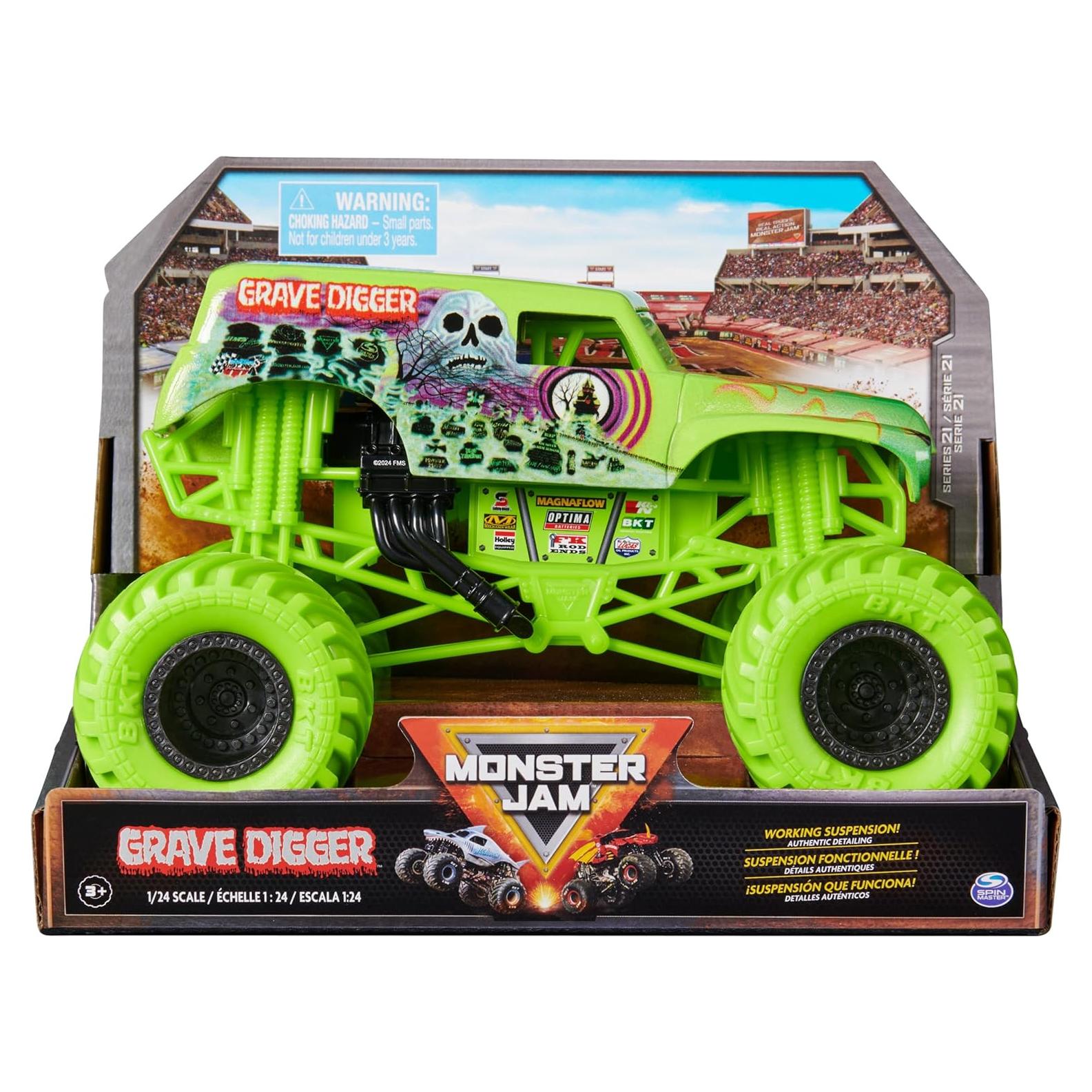 Camión Monstruo Die-Cast Monster Jam Grave Digger 1:24