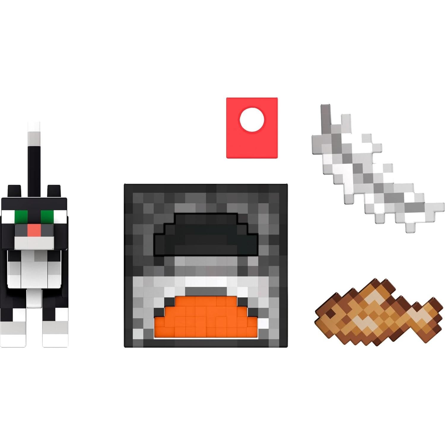 Figura de acción Mattel Minecraft Gato de Esmoquin 13.97 cm