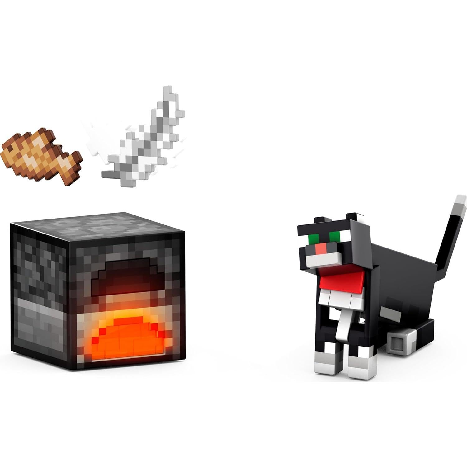 Figura de acción Mattel Minecraft Gato de Esmoquin 13.97 cm