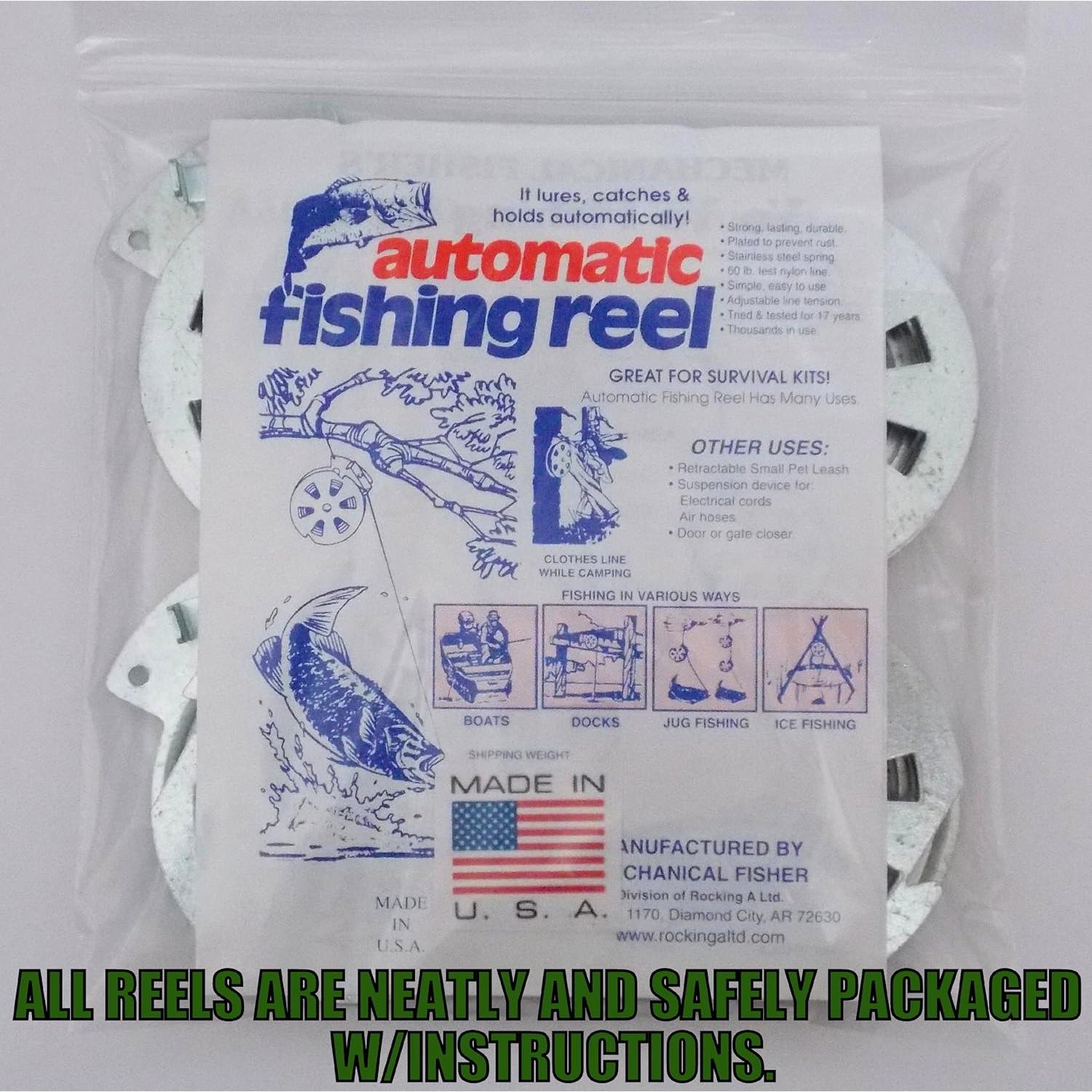 4 Carretes de Pesca Automáticos Yo Yo Reel - Acero Inoxidable