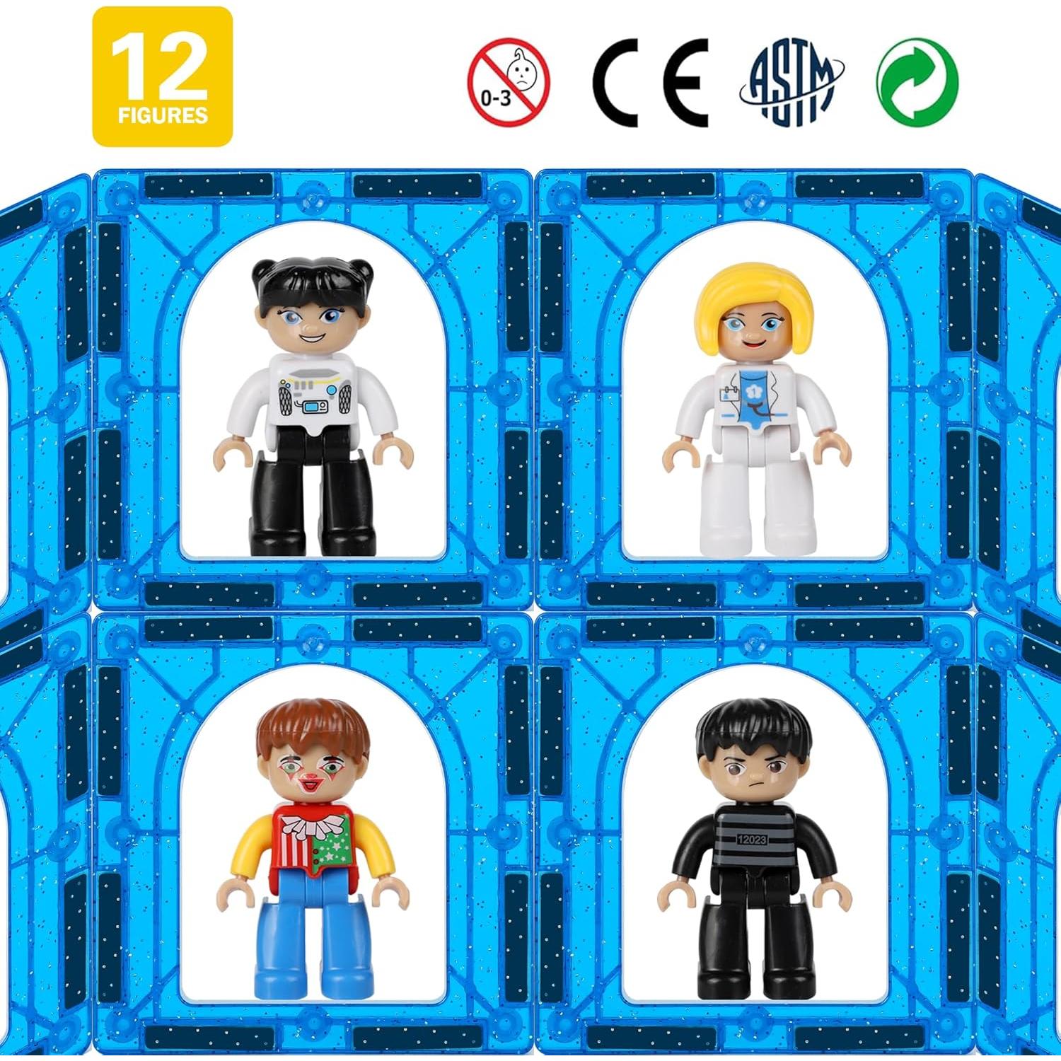 Figuras Magnéticas Grandes Mruikeny 12 Piezas 7.6 cm STEM