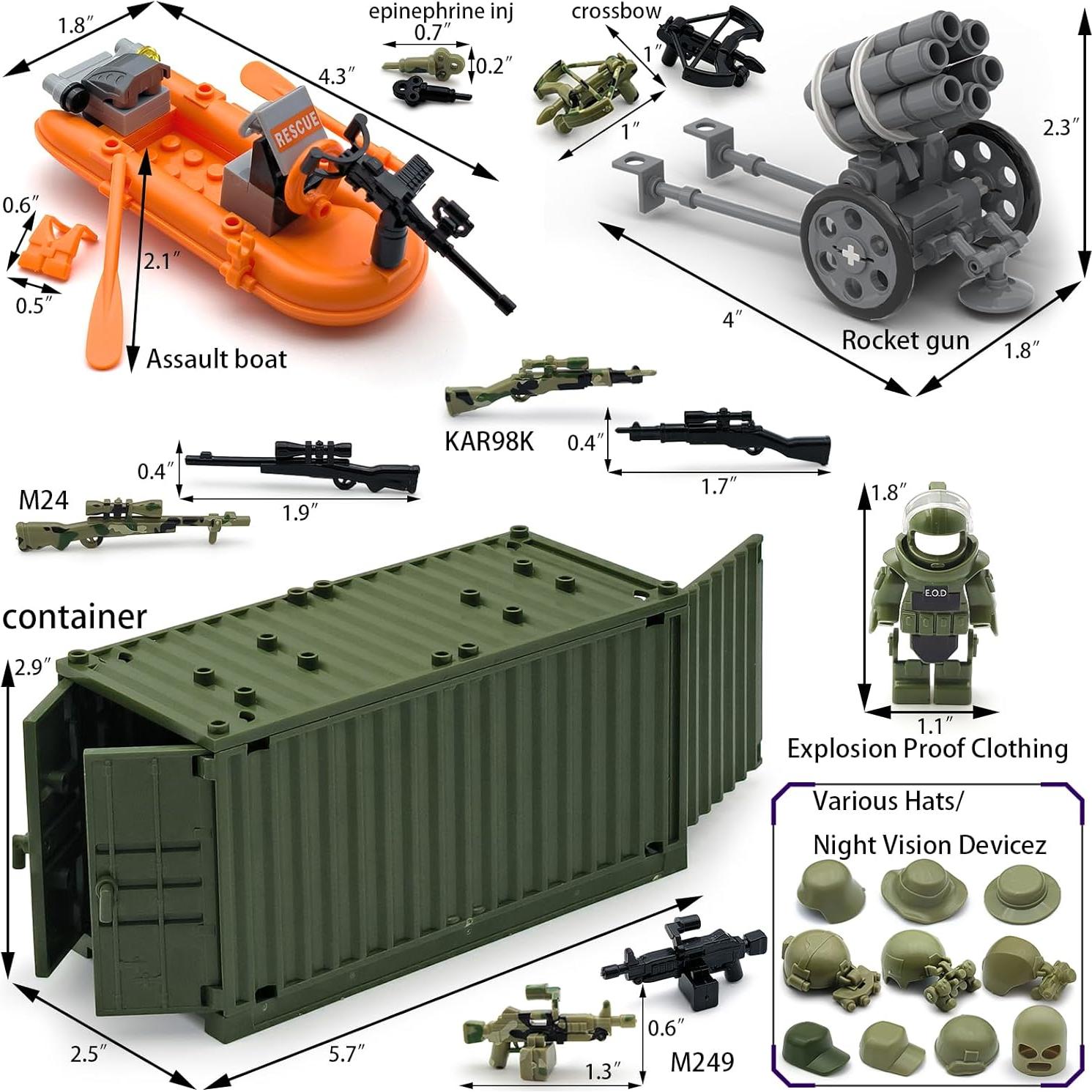 Set de Juguetes de Construcción de Armas SWAT ALEYOOTECHE 220 Piezas