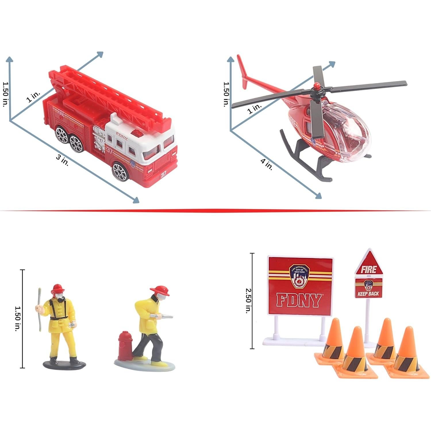 Juego de Regalo Daron FDNY 10 Piezas Vehículos de Juguete