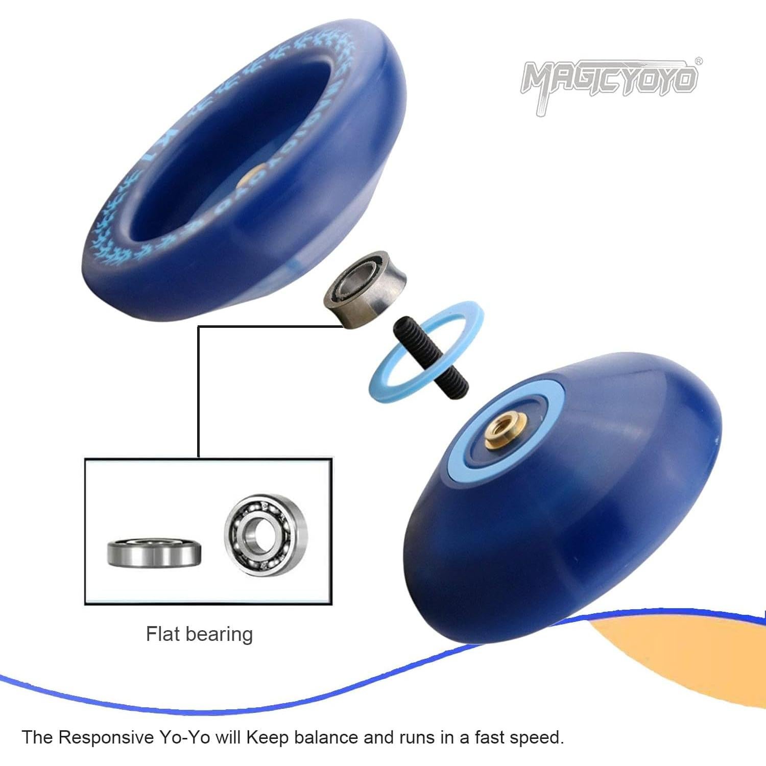 Yoyo MAGICYOYO K1-Plus para Niños con 12 Cuerdas y Guante