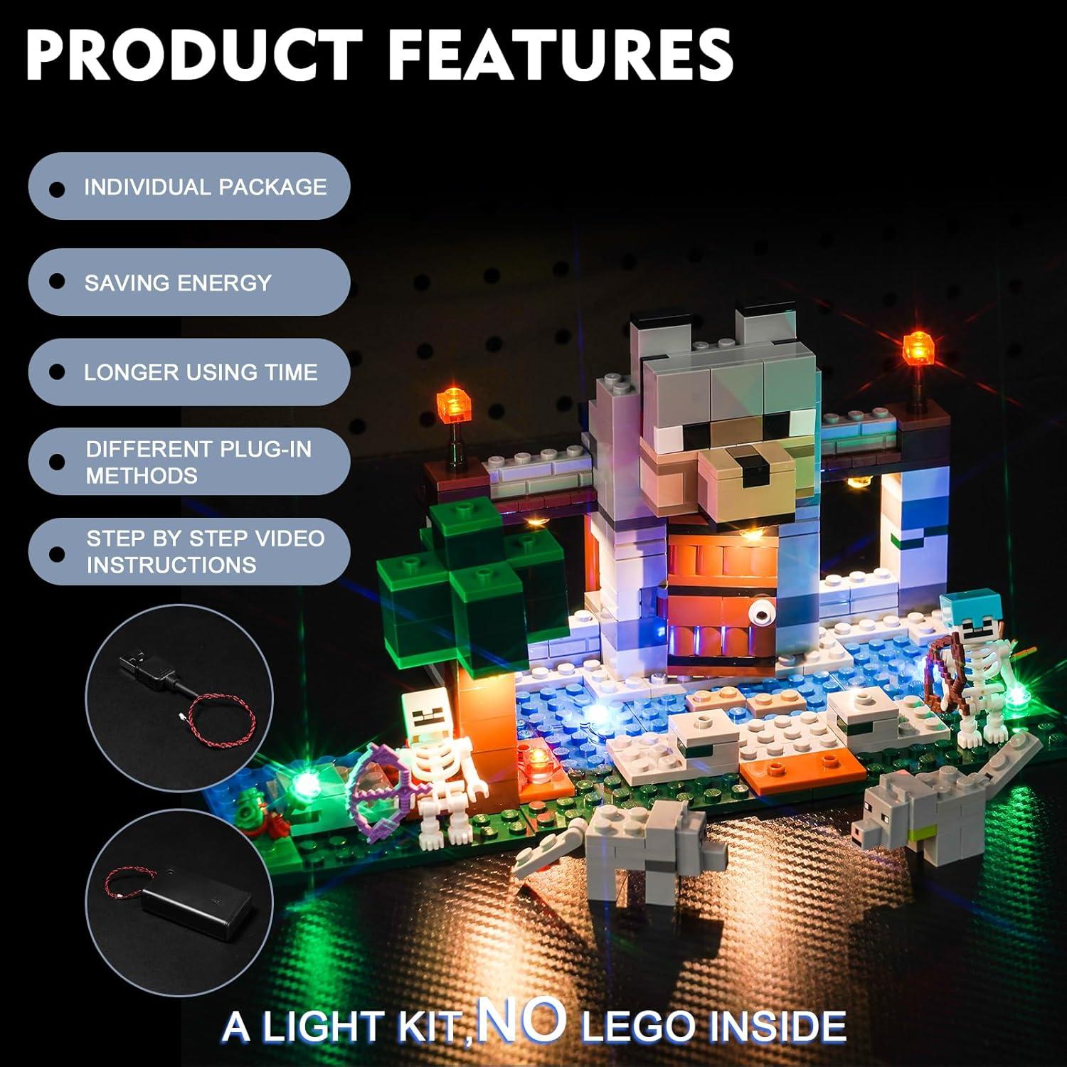 Luz LED BrickBling para Lego Fuerte del Lobo 21261 - 99.6g