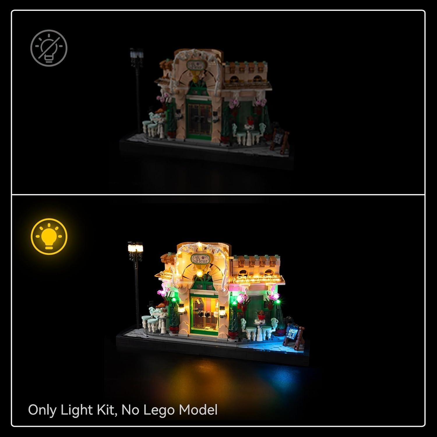 Kit de Luz LED Kyglaring para Lego Cafetería Francesa 10362