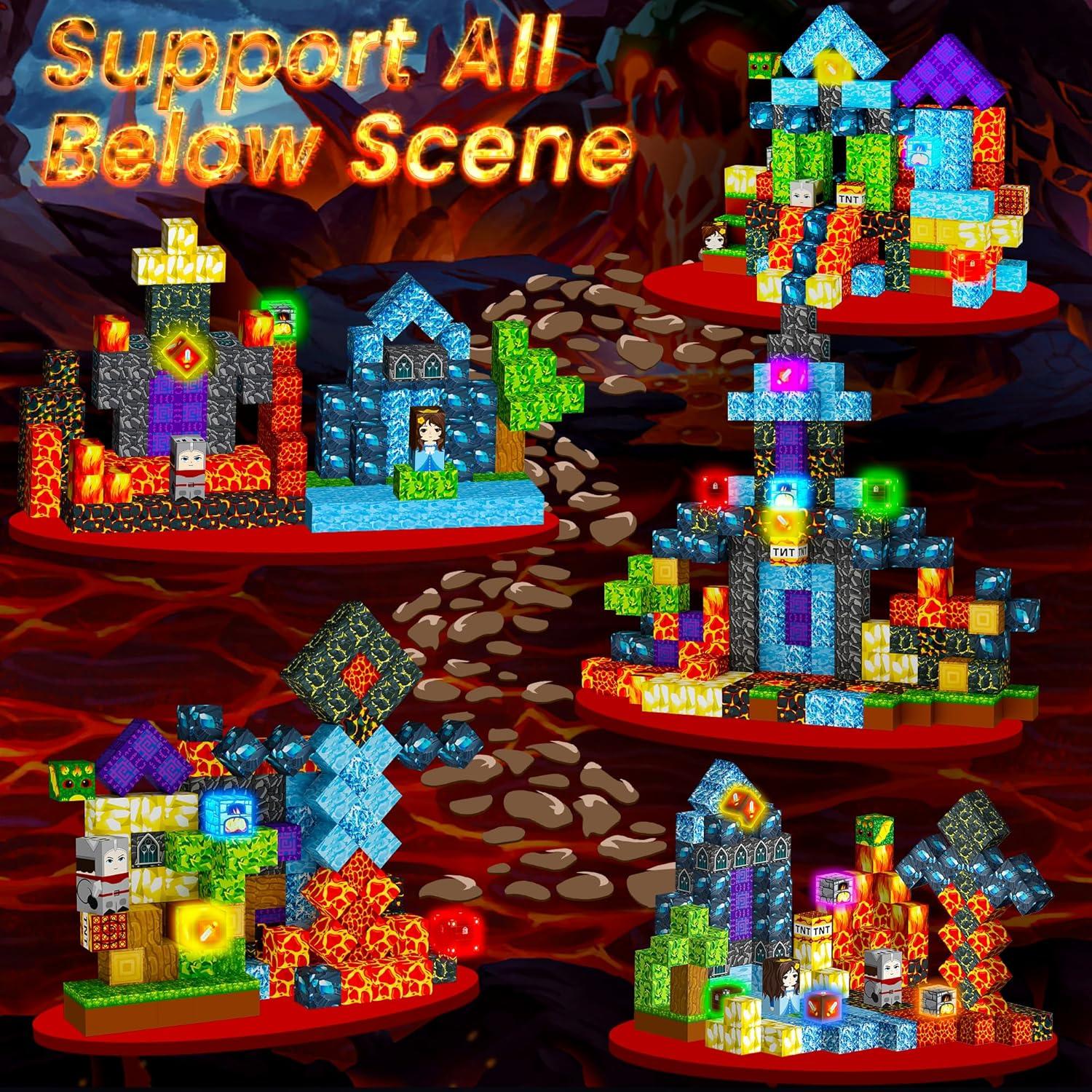 Bloques Magnéticos 208 Piezas Elfapollo Juguete Educativo STEM