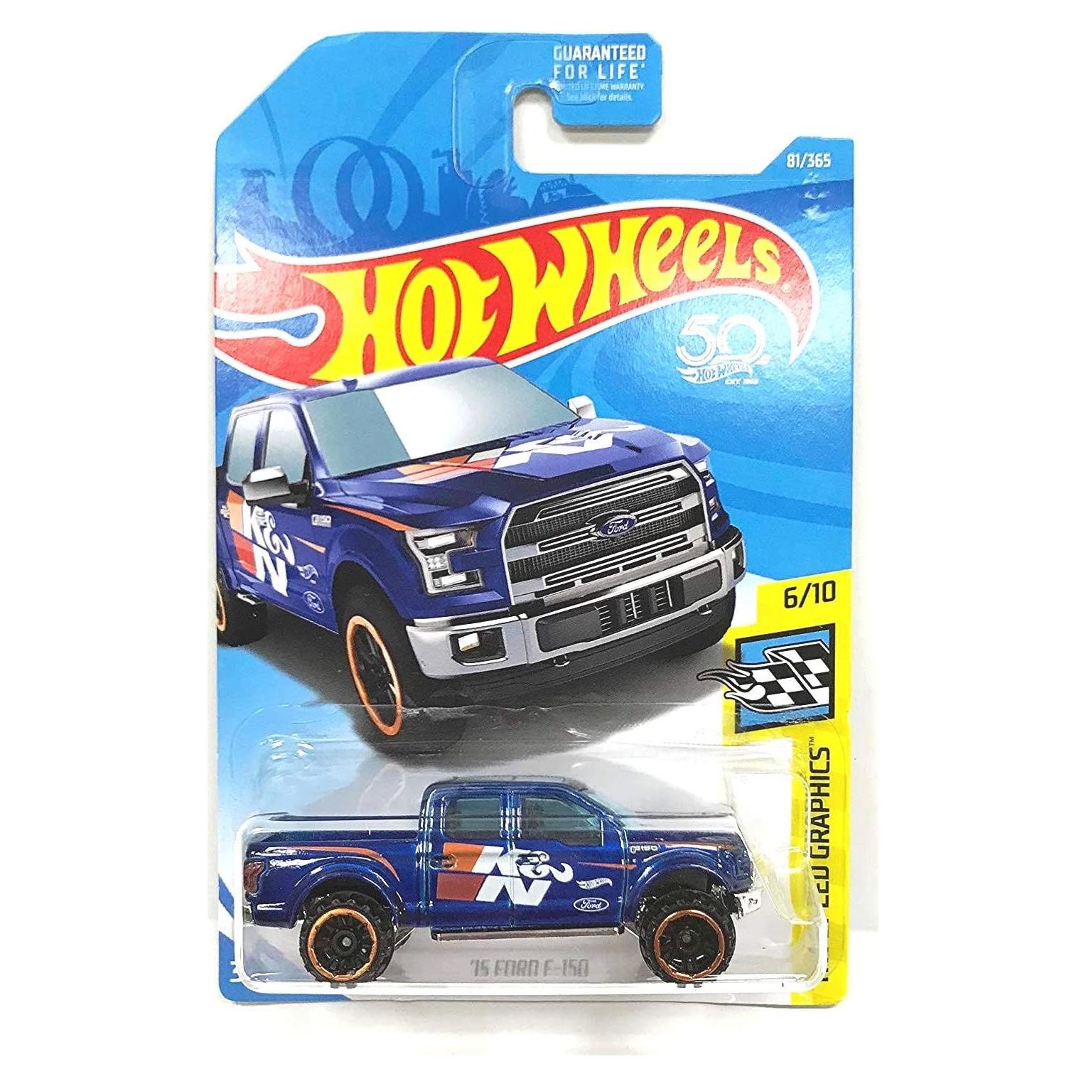 Hot Wheels 2018 50 Aniversario Ford F-150 Azul 1:64