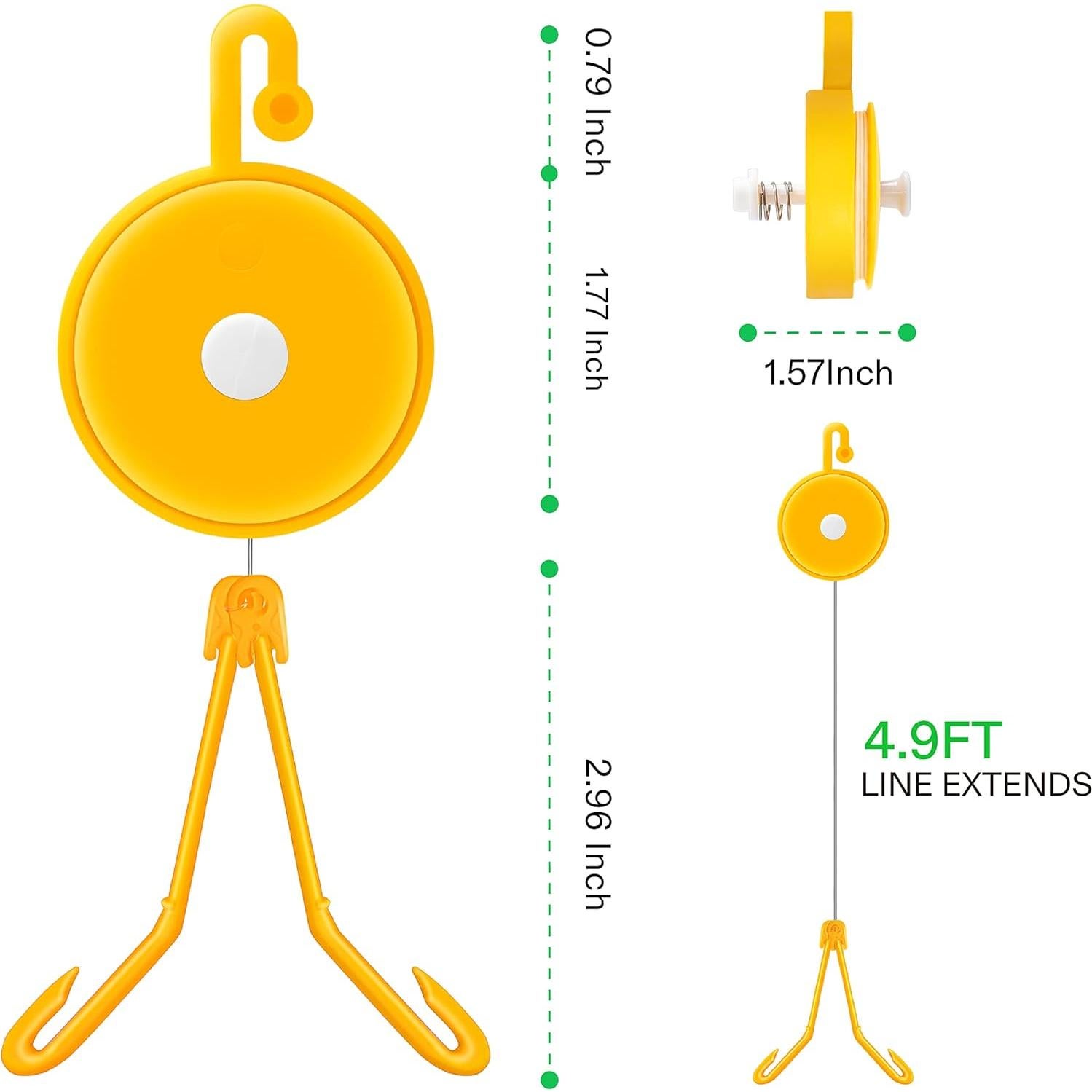 Yoyo Retráctil para Plantas VIVOSUN 12 PCS Amarillo