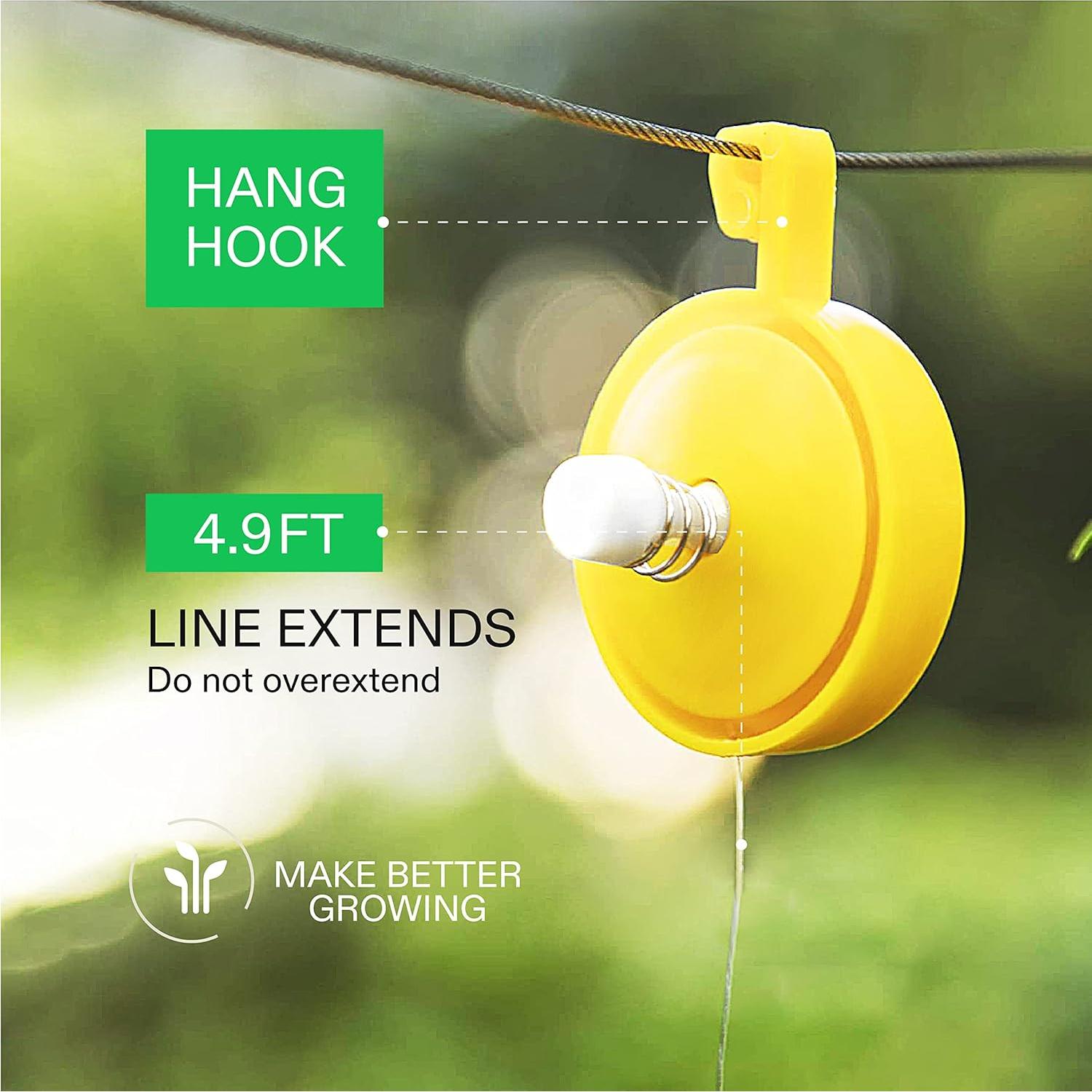 Yoyo Retráctil para Plantas VIVOSUN 12 PCS Amarillo