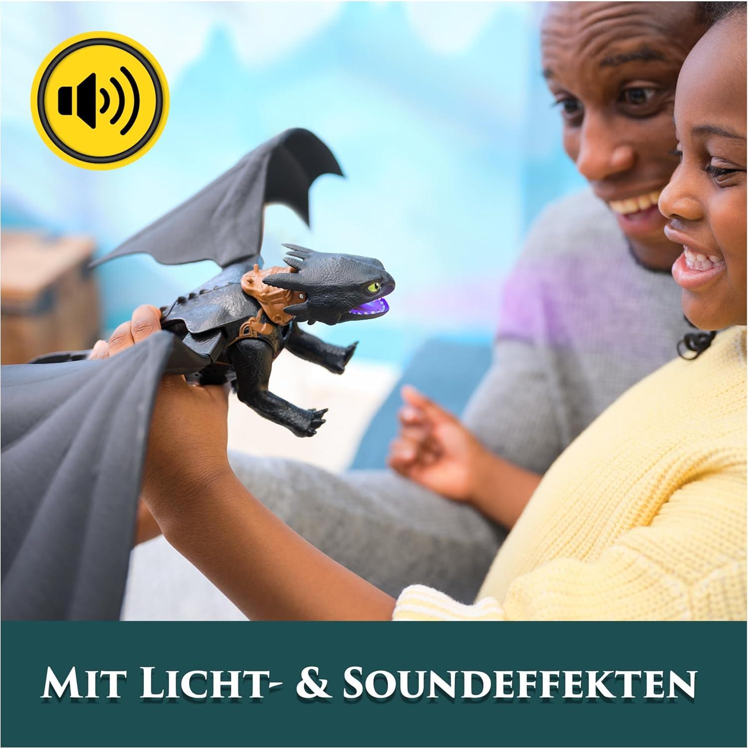 Figura de acción Toothless Dreamworks 63.5 cm con luces y sonidos