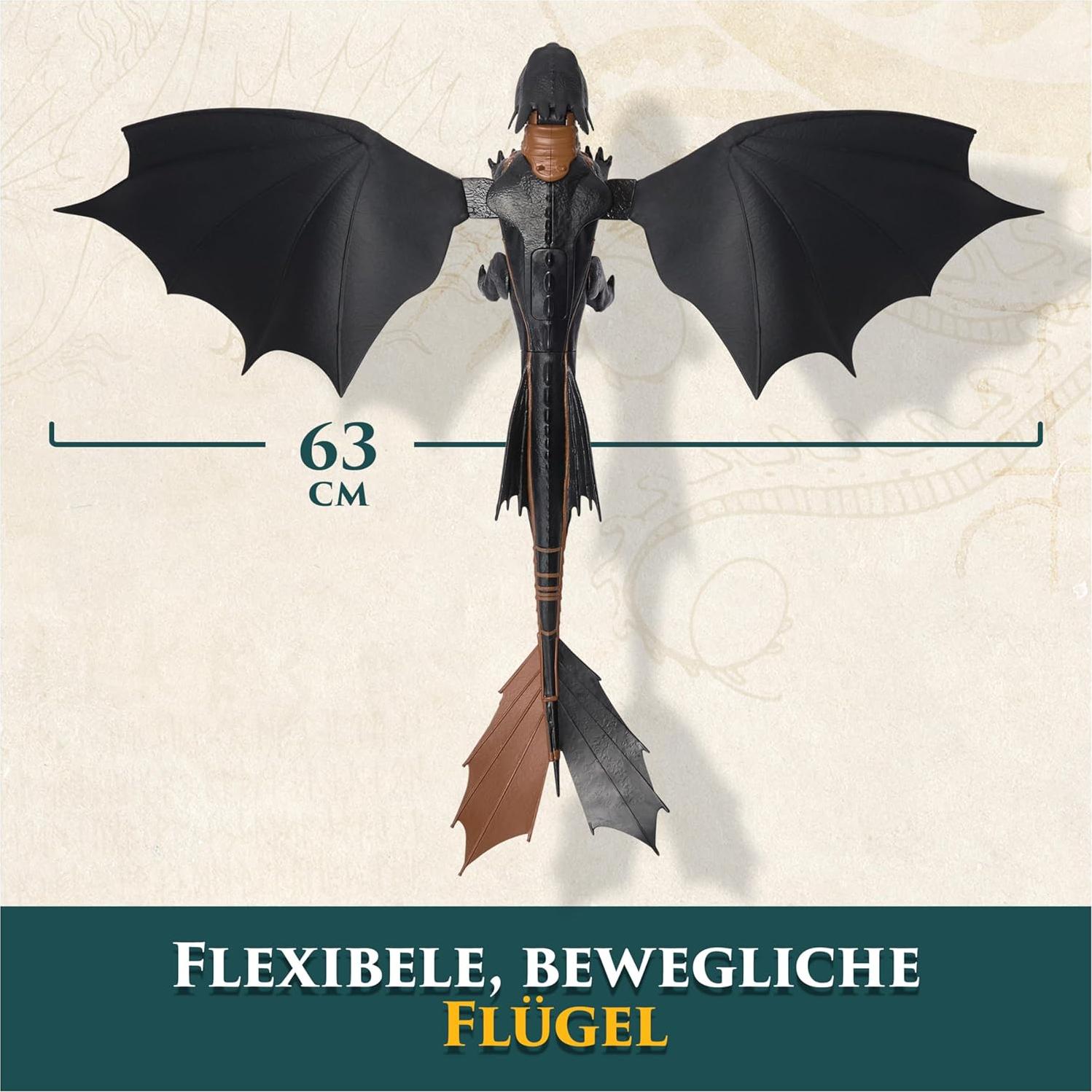 Figura de acción Toothless Dreamworks 63.5 cm con luces y sonidos