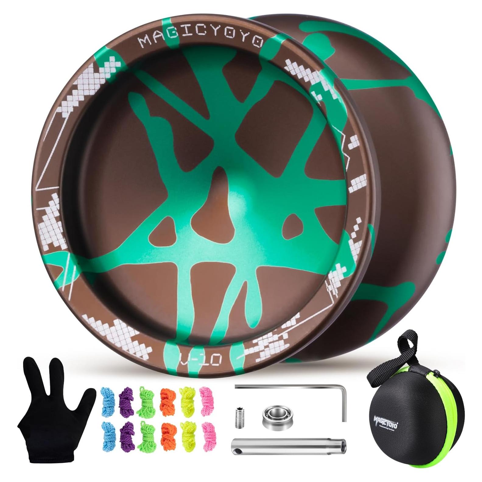 Yoyo Profesional MAGICYOYO V10 Metal con Estuche Verde