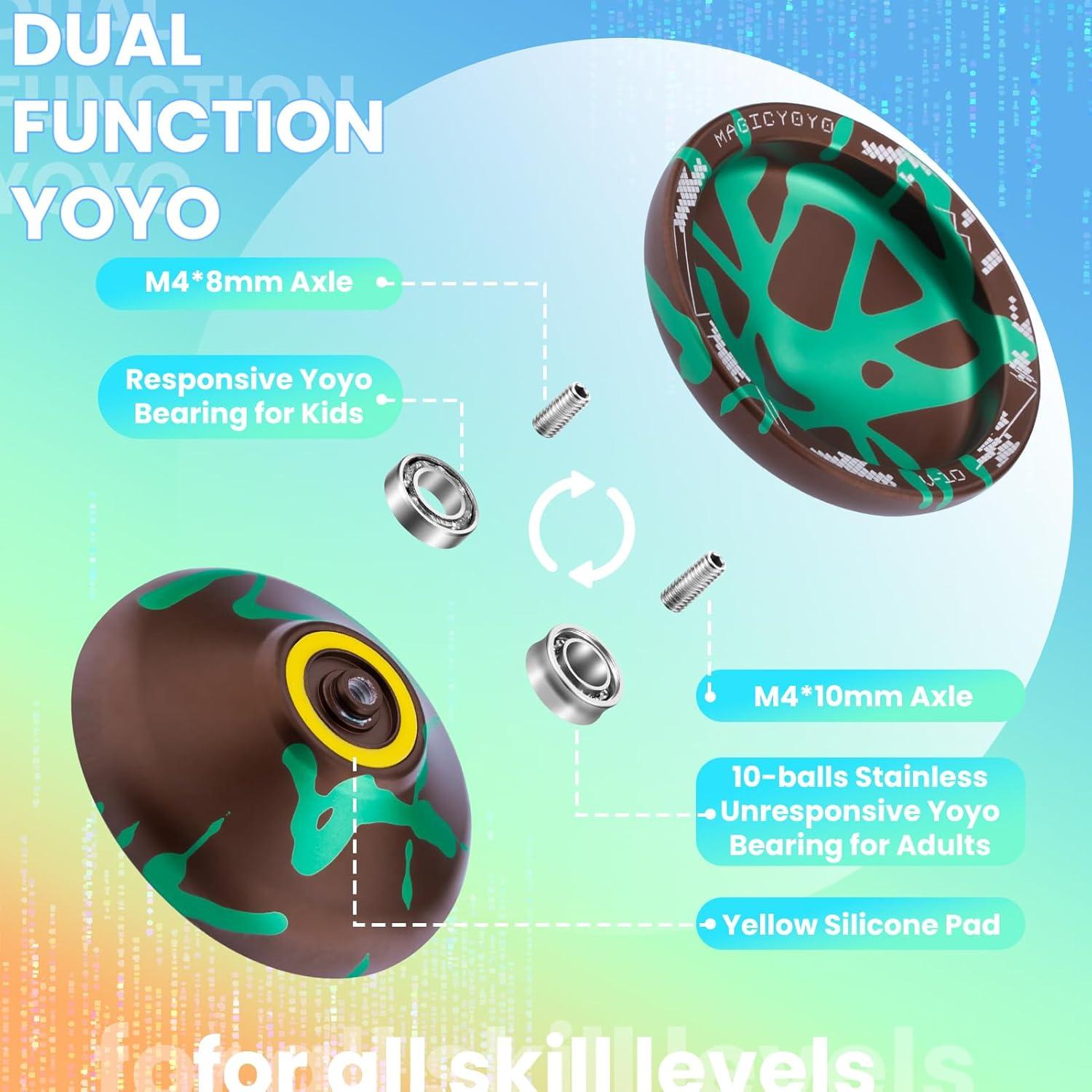 Yoyo Profesional MAGICYOYO V10 Metal con Estuche Verde