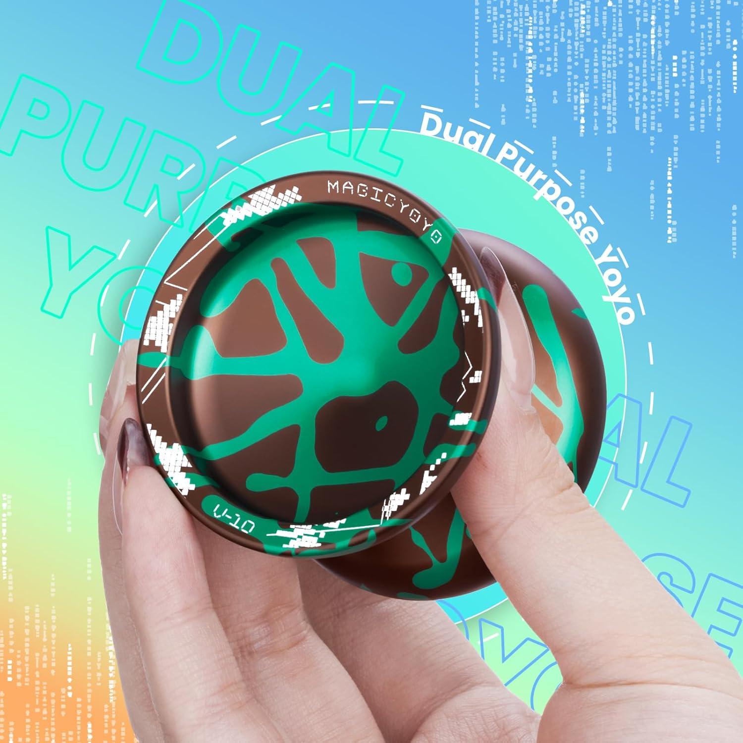 Yoyo Profesional MAGICYOYO V10 Metal con Estuche Verde