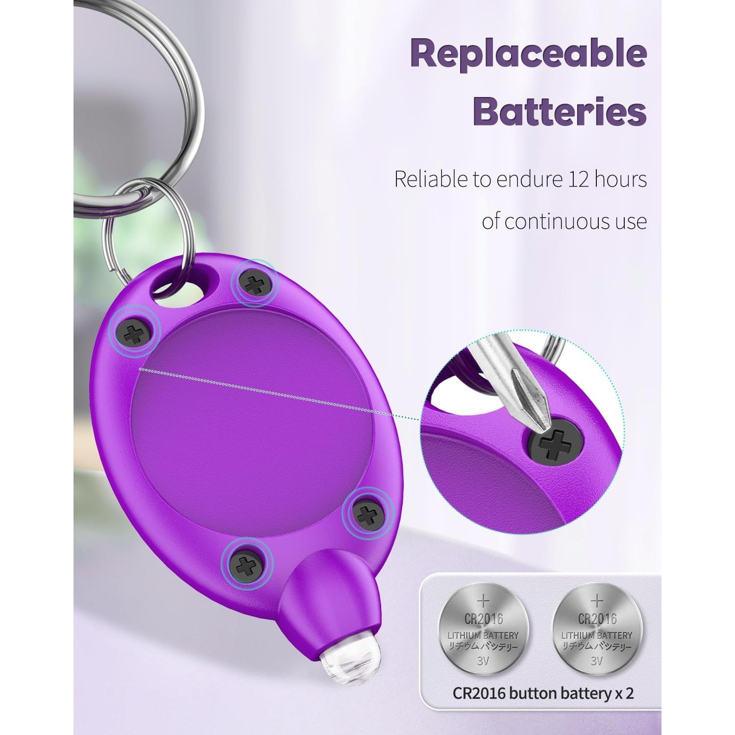 Uniclife Paquete de 5 Mini Linternas LED UV Portátiles