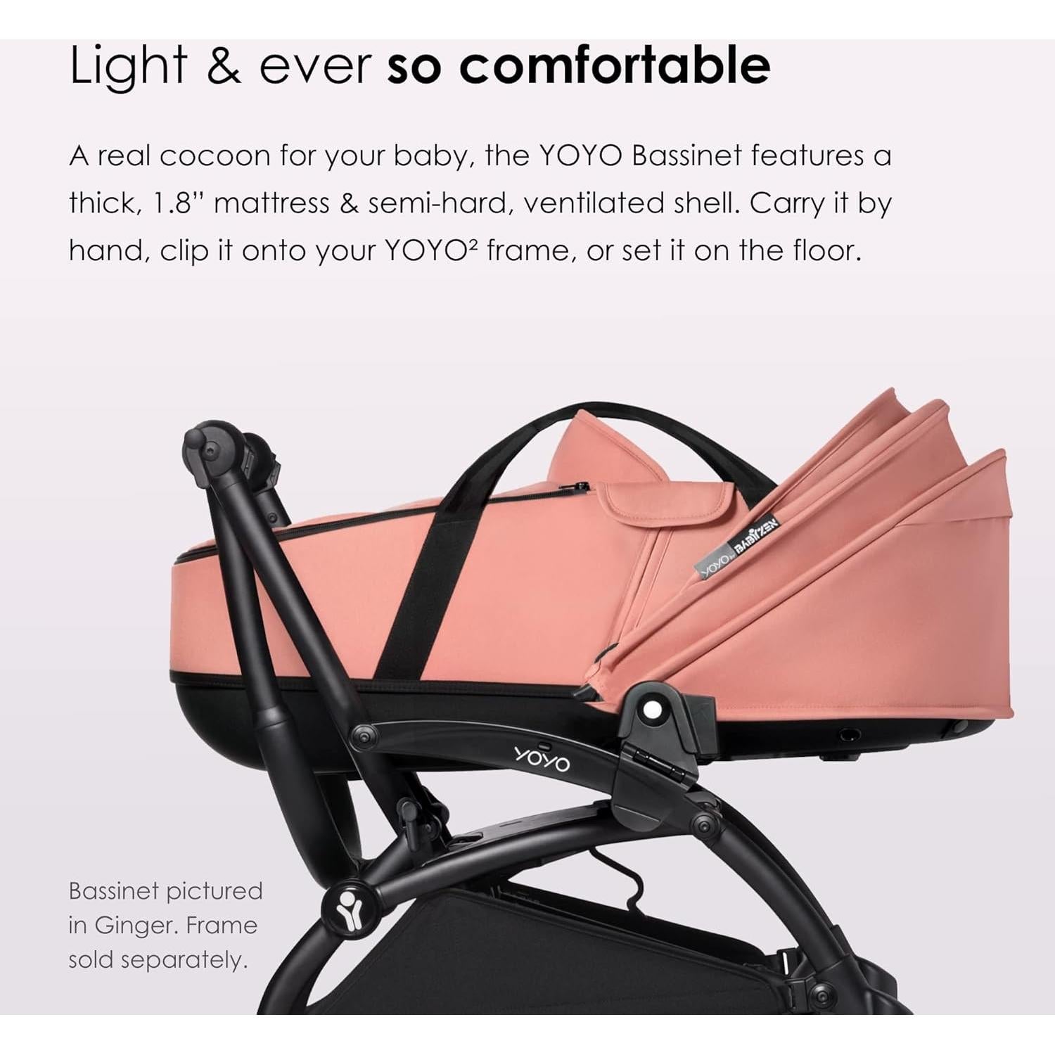 Cuna Babyzen YOYO 0+ Aqua - Colchón y toldo incluidos