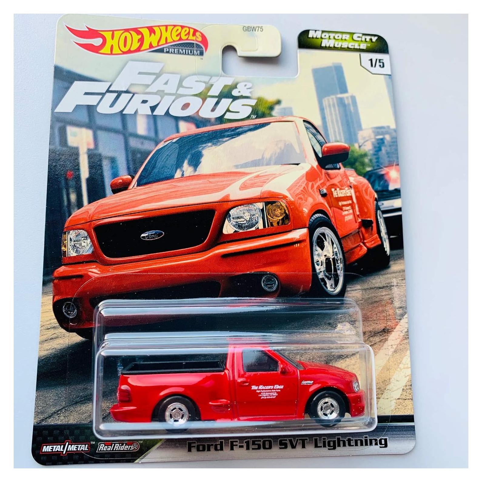 Hot Wheels Premium Ford F-150 SVT Lightning Rojo 2020