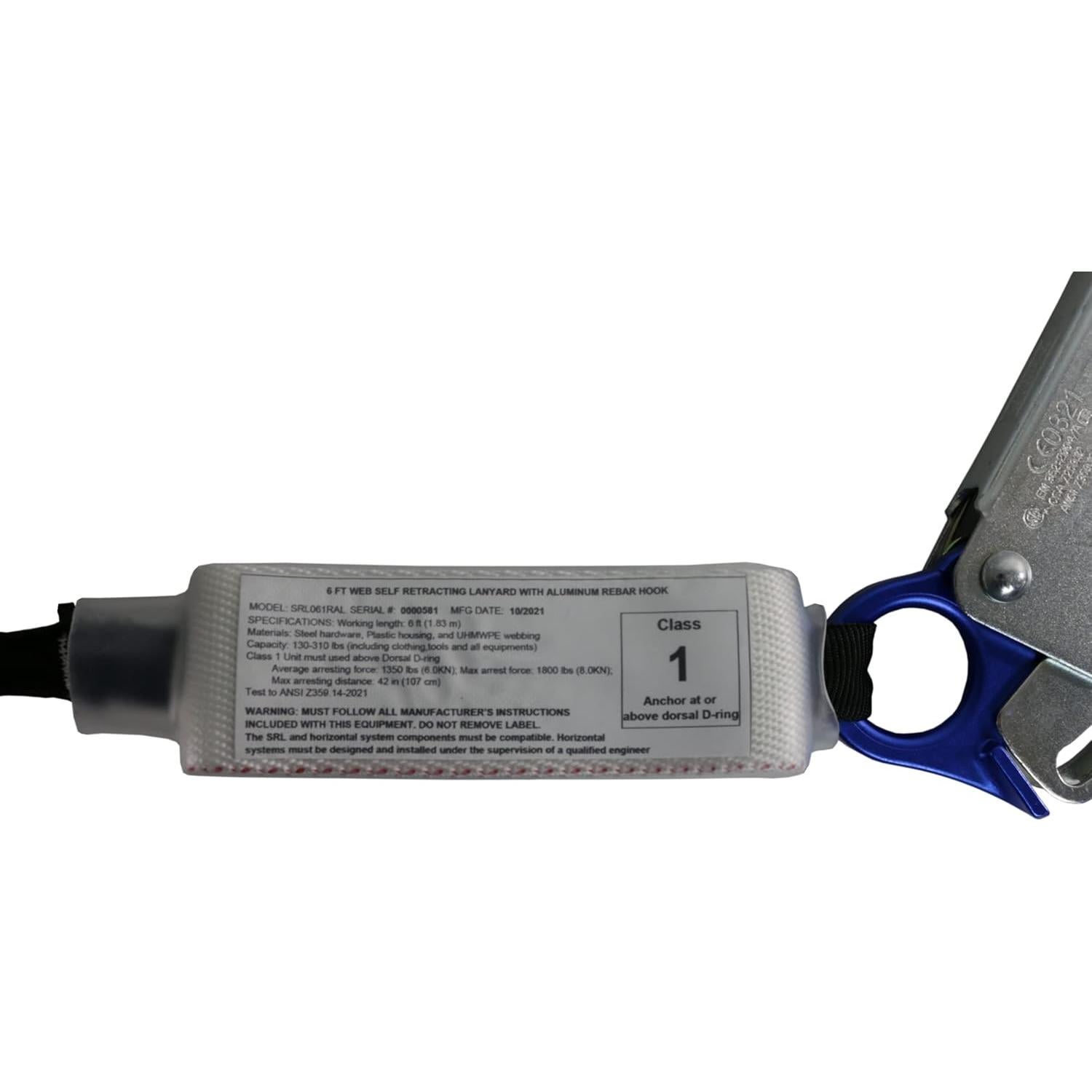 Línea de Vida AFP 1,83 m Doble Pierna Aluminio SRL