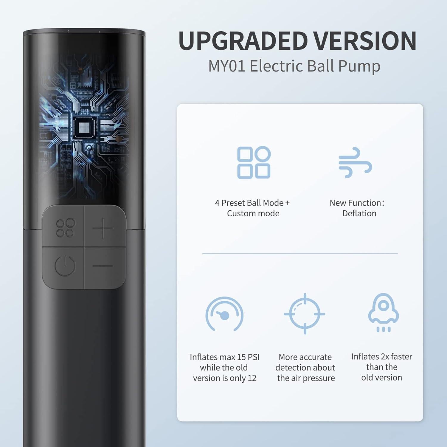 Bomba Eléctrica Pumteck MY01 para Pelotas - 4 Modos