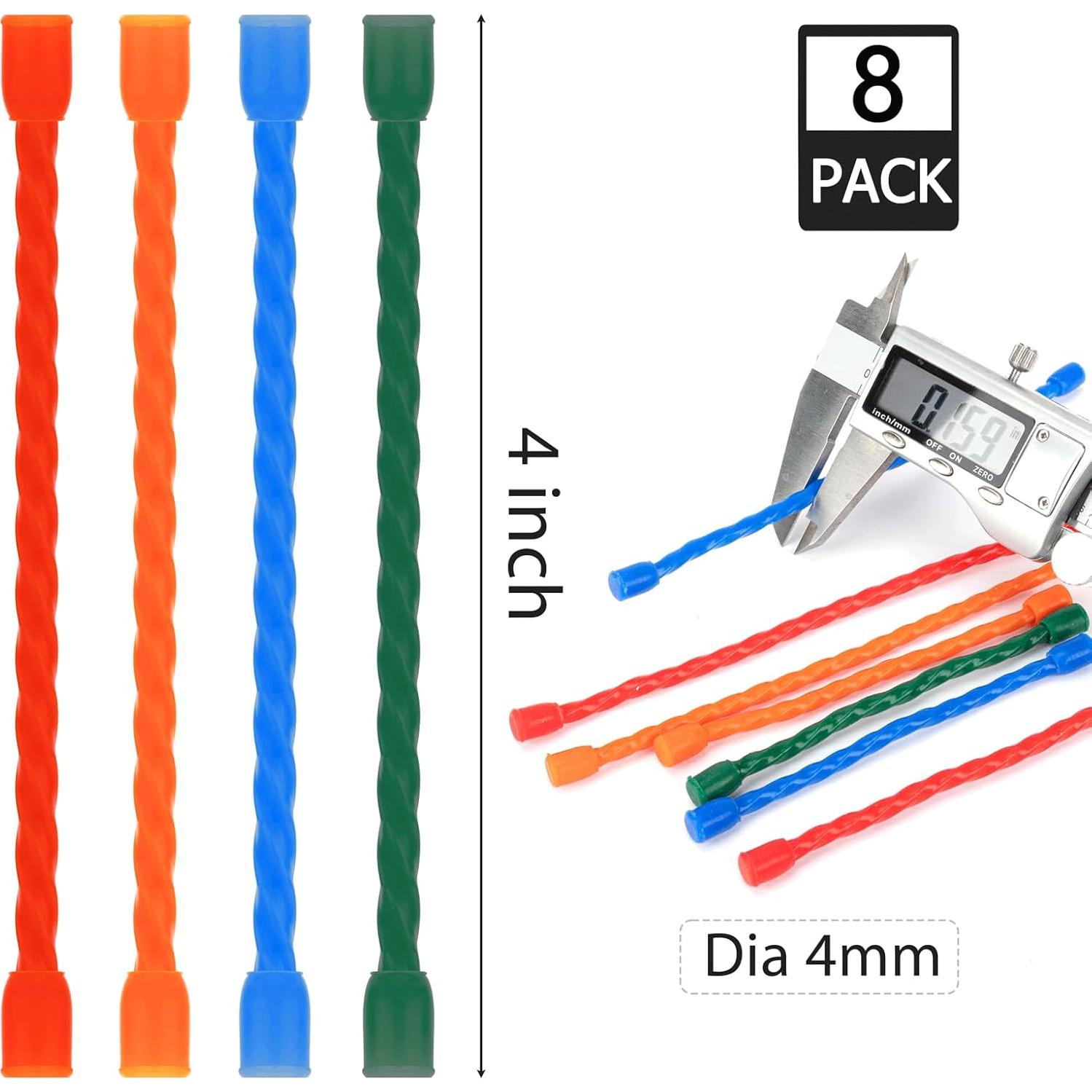 Bridas de Silicona Reutilizables LOIUO 4 Pulgadas 8PCS