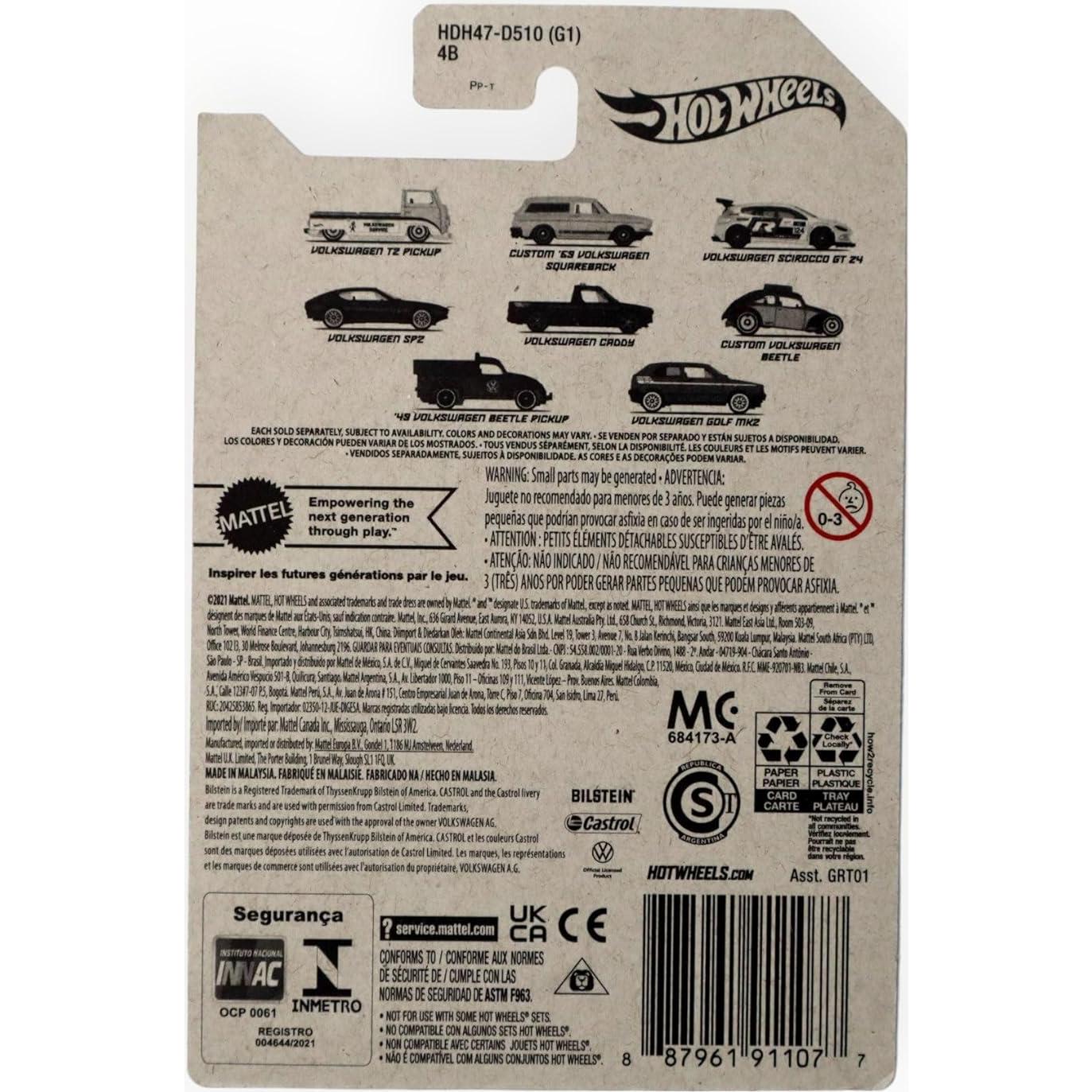 Hot Wheels Volkswagen Golf MK2 Rojo 2022 - Mattel