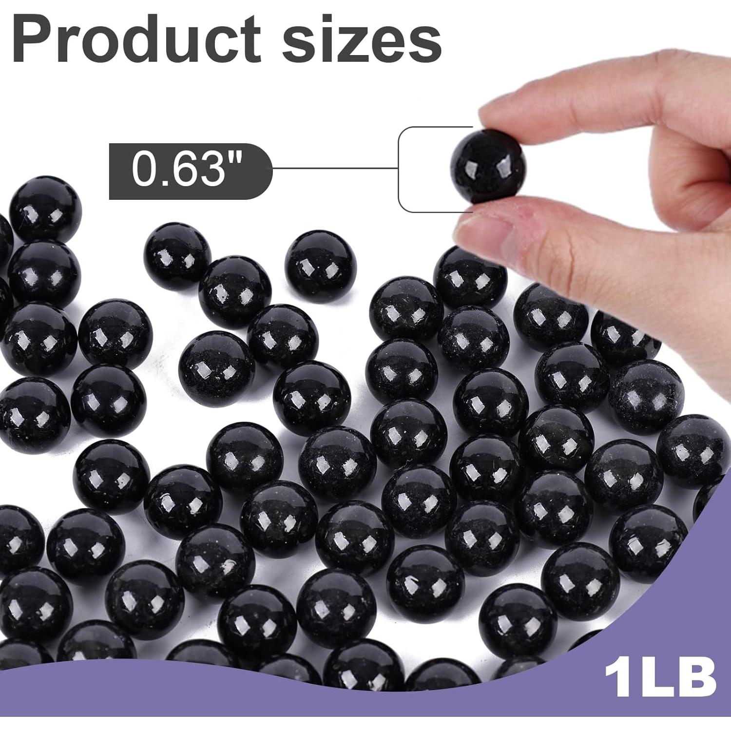 Canicas de Vidrio Negras DomeStar 0.63 cm a Granel 0.45 kg