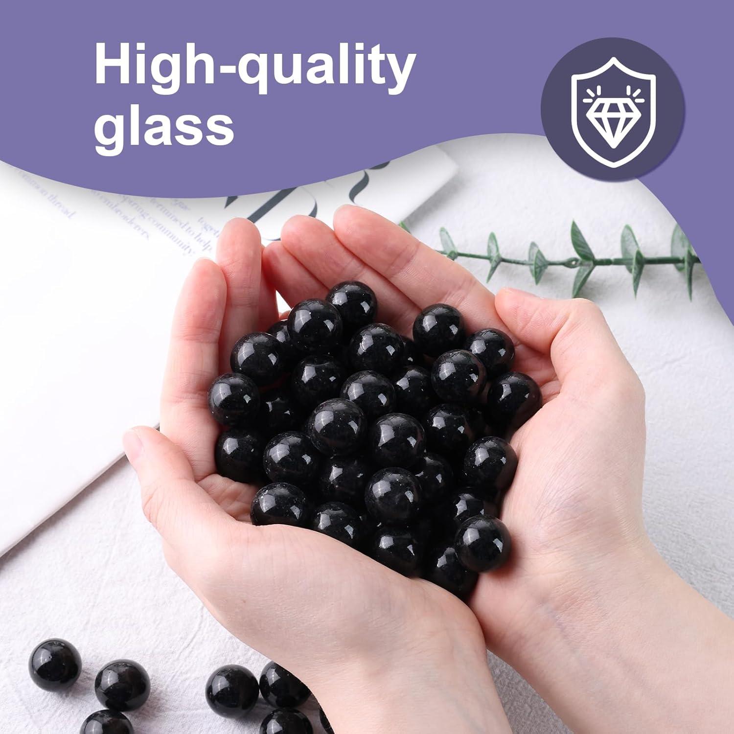 Canicas de Vidrio Negras DomeStar 0.63 cm a Granel 0.45 kg