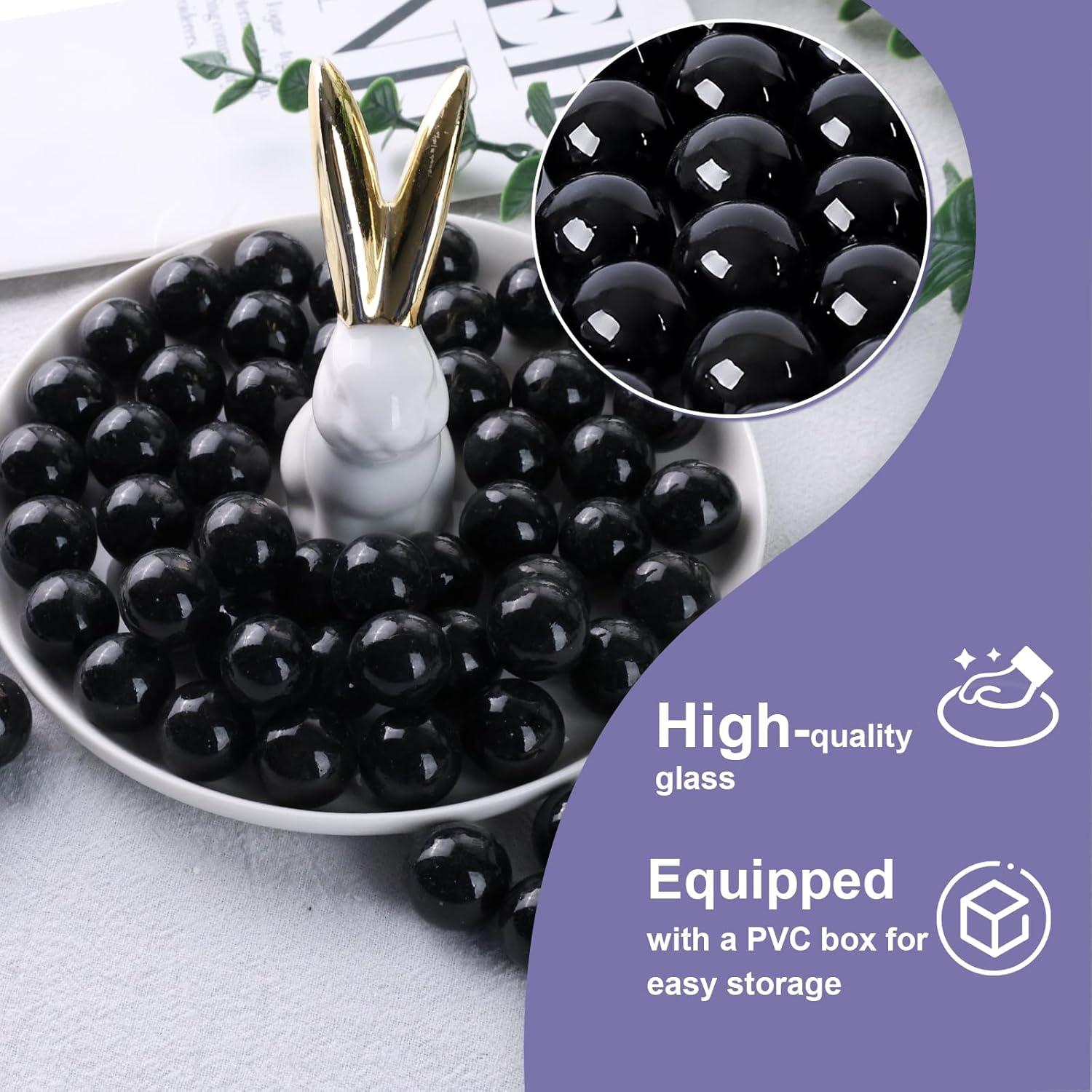 Canicas de Vidrio Negras DomeStar 0.63 cm a Granel 0.45 kg