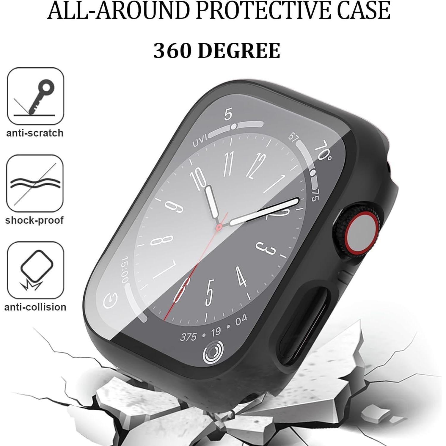 Paquete de 6 fundas duras QCKANLJ para Apple Watch 45mm