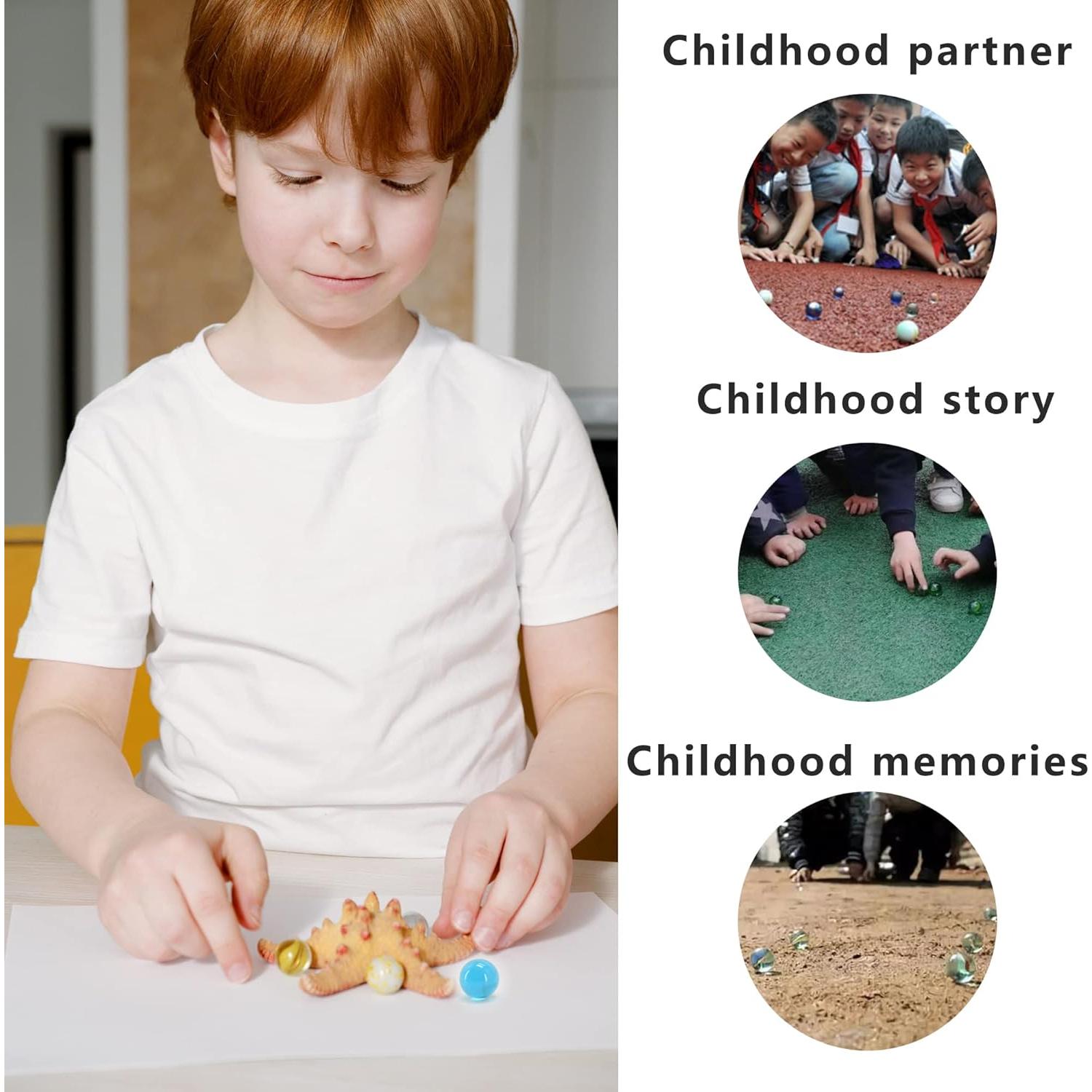 12 Canicas de Vidrio Surtidas Qich 11.4x7.6 cm Colores Vivos