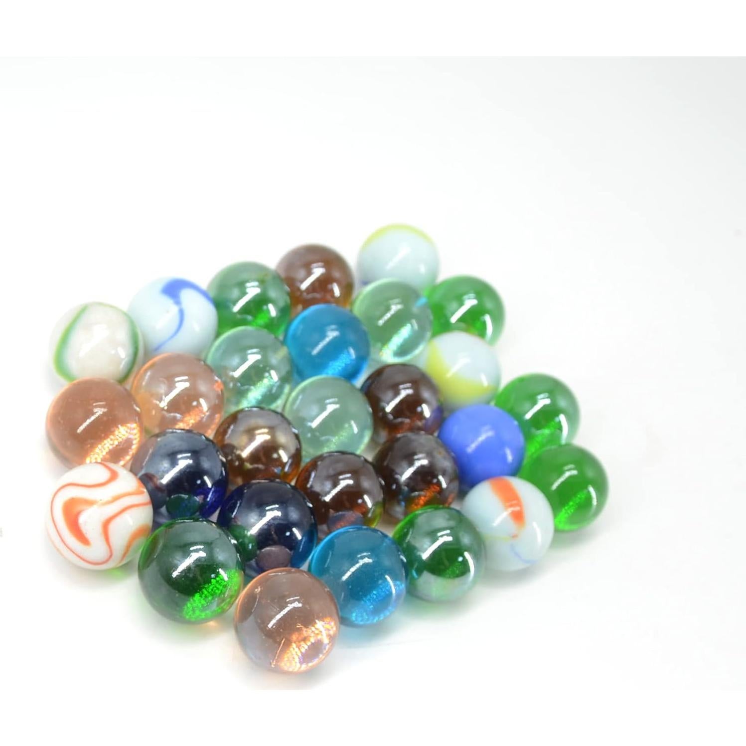 12 Canicas de Vidrio Surtidas Qich 11.4x7.6 cm Colores Vivos