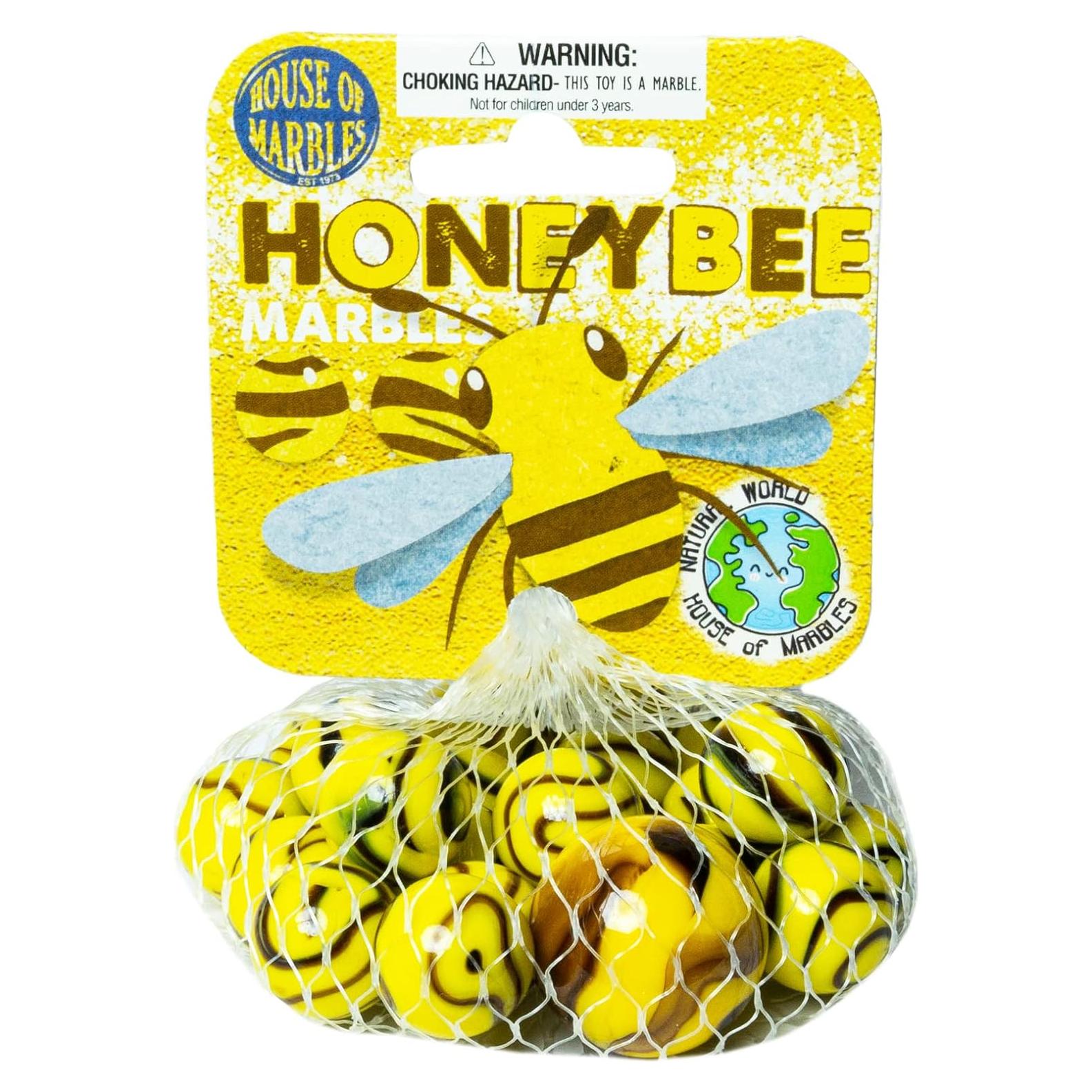 Bolsa de canicas abeja House of Marbles 20 miniaturas