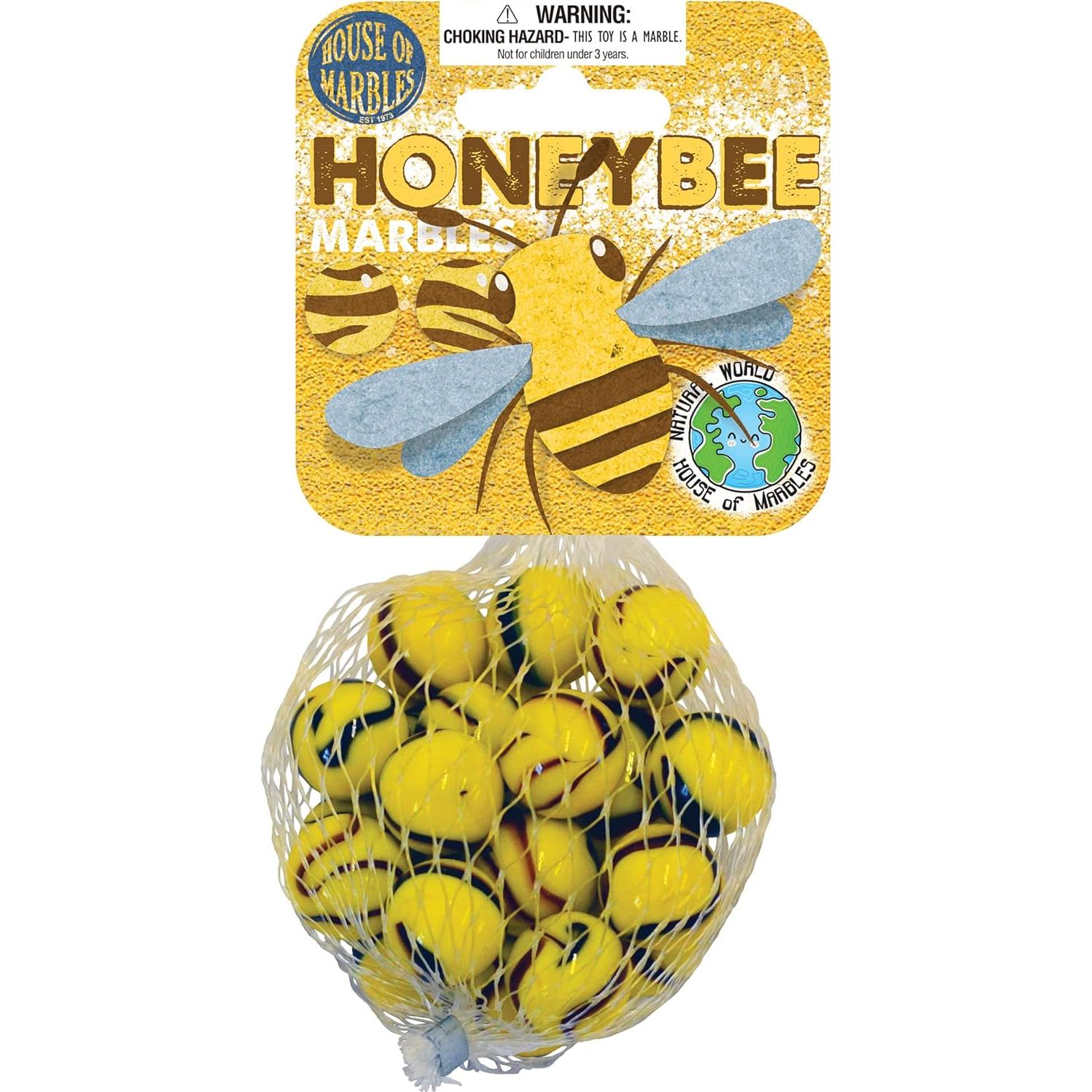 Bolsa de canicas abeja House of Marbles 20 miniaturas