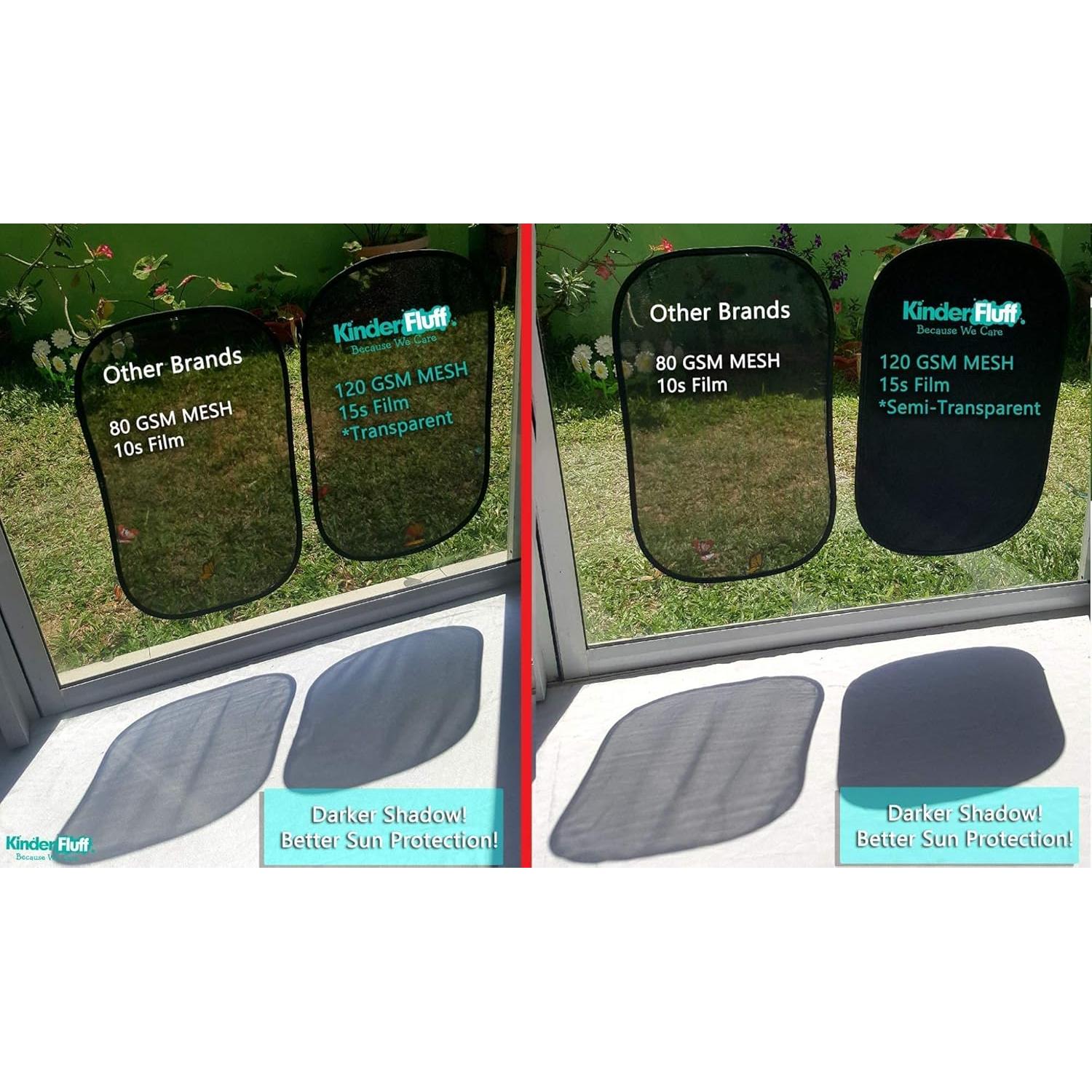 Sombra de Ventana de Auto Kinder Fluff 4 Piezas 99.95% UVB