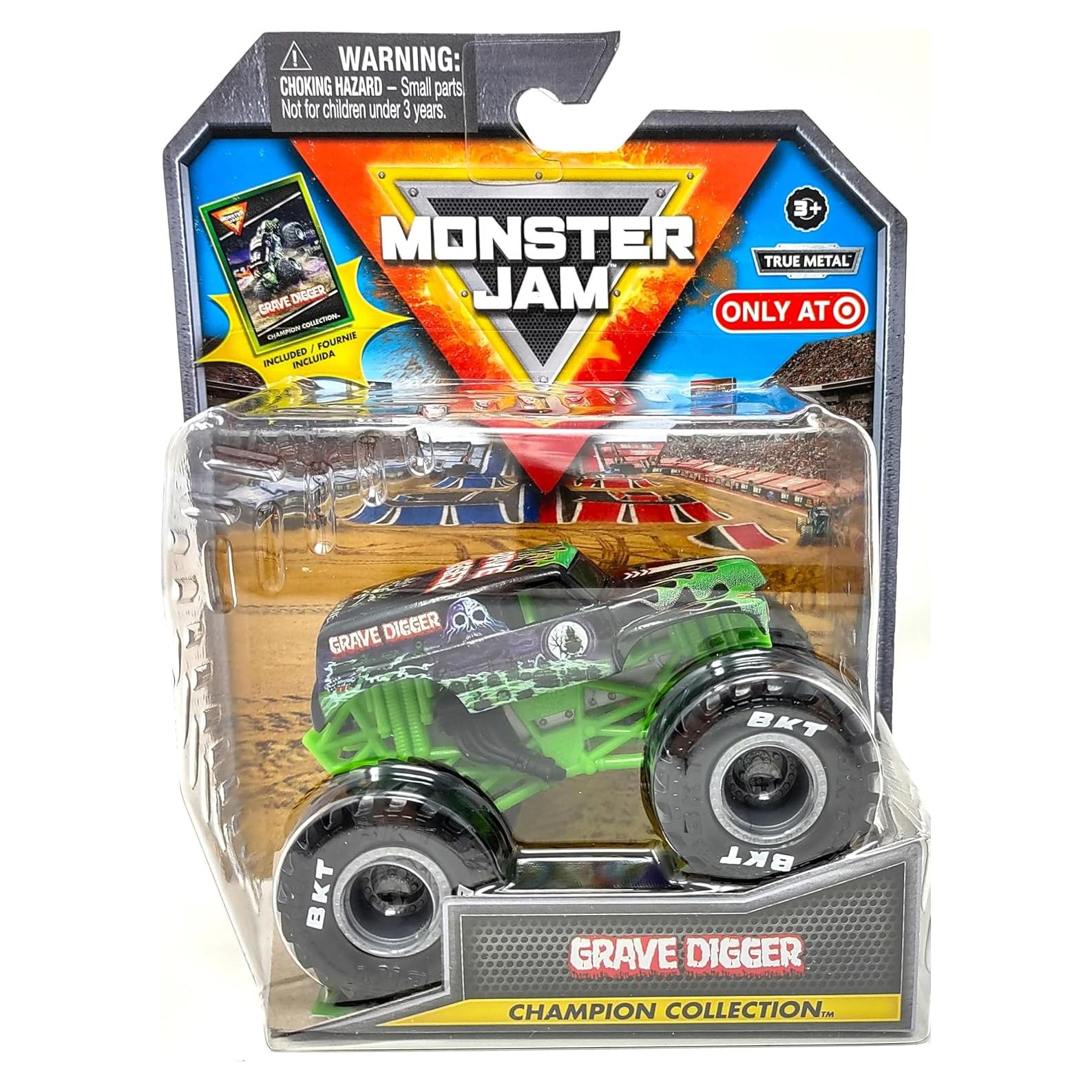 Camión Monster Truck Grave Digger Spin Master 1:64 con Tarjeta