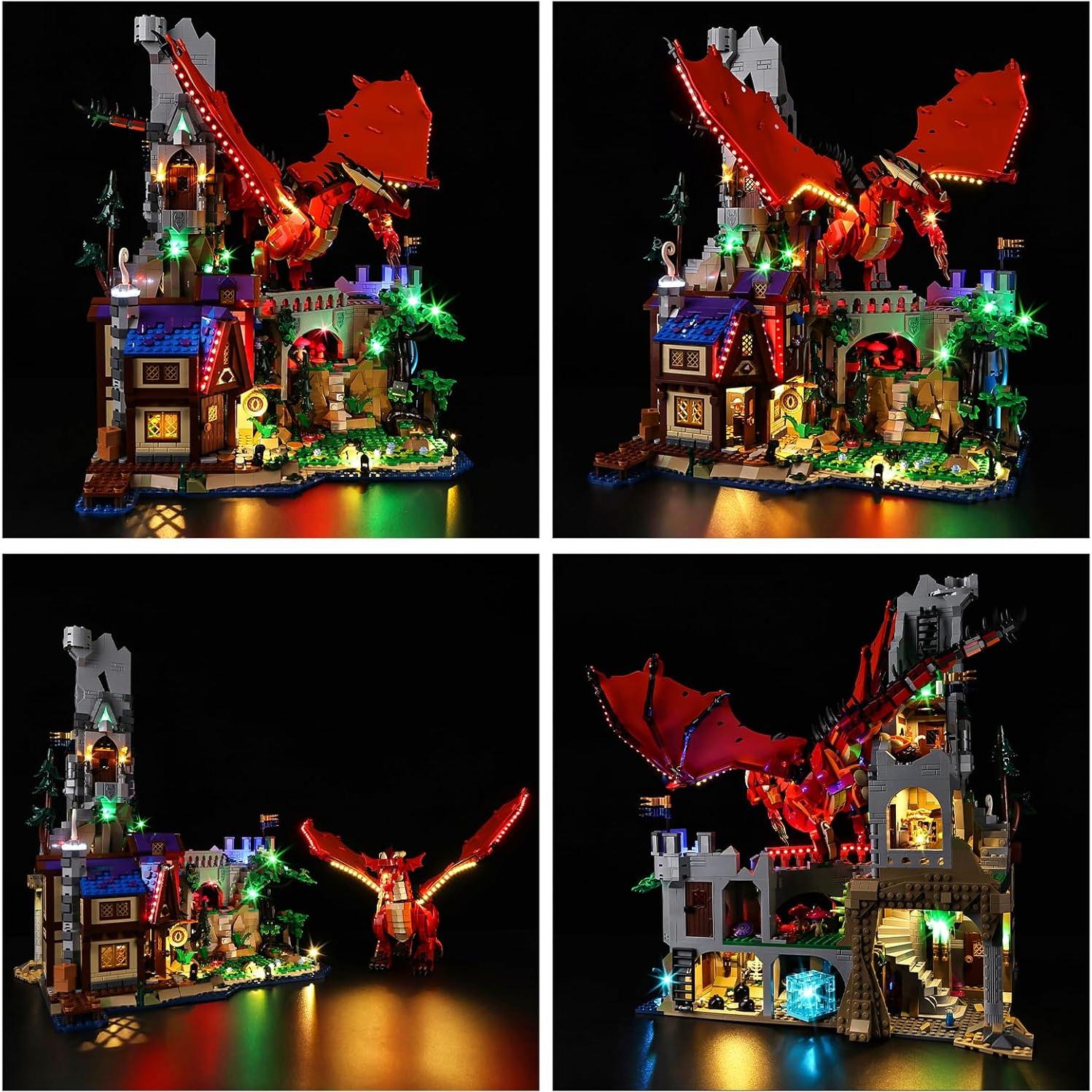 Kit de Iluminación LED Kyglaring para Lego 21348 Dragón Rojo