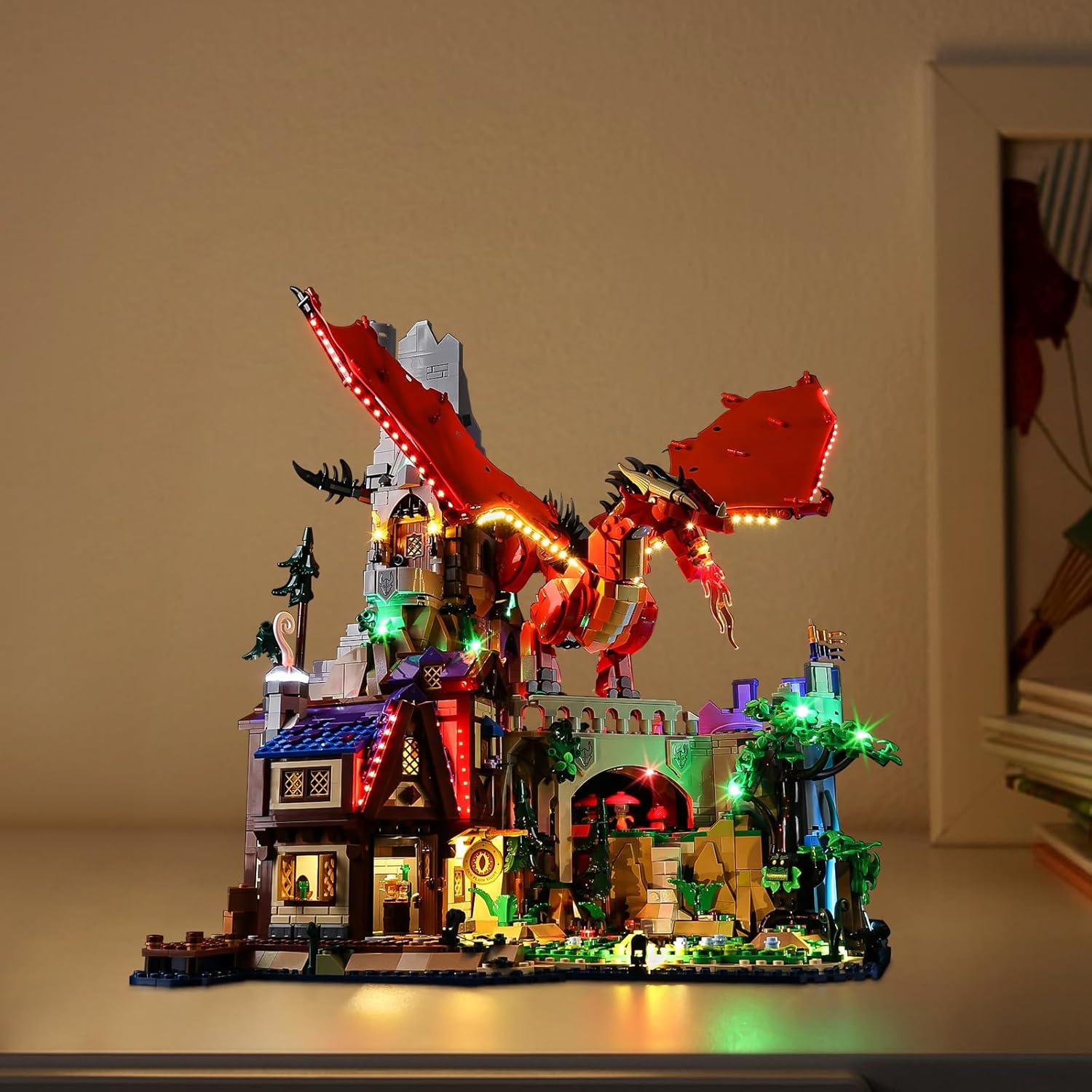 Kit de Iluminación LED Kyglaring para Lego 21348 Dragón Rojo