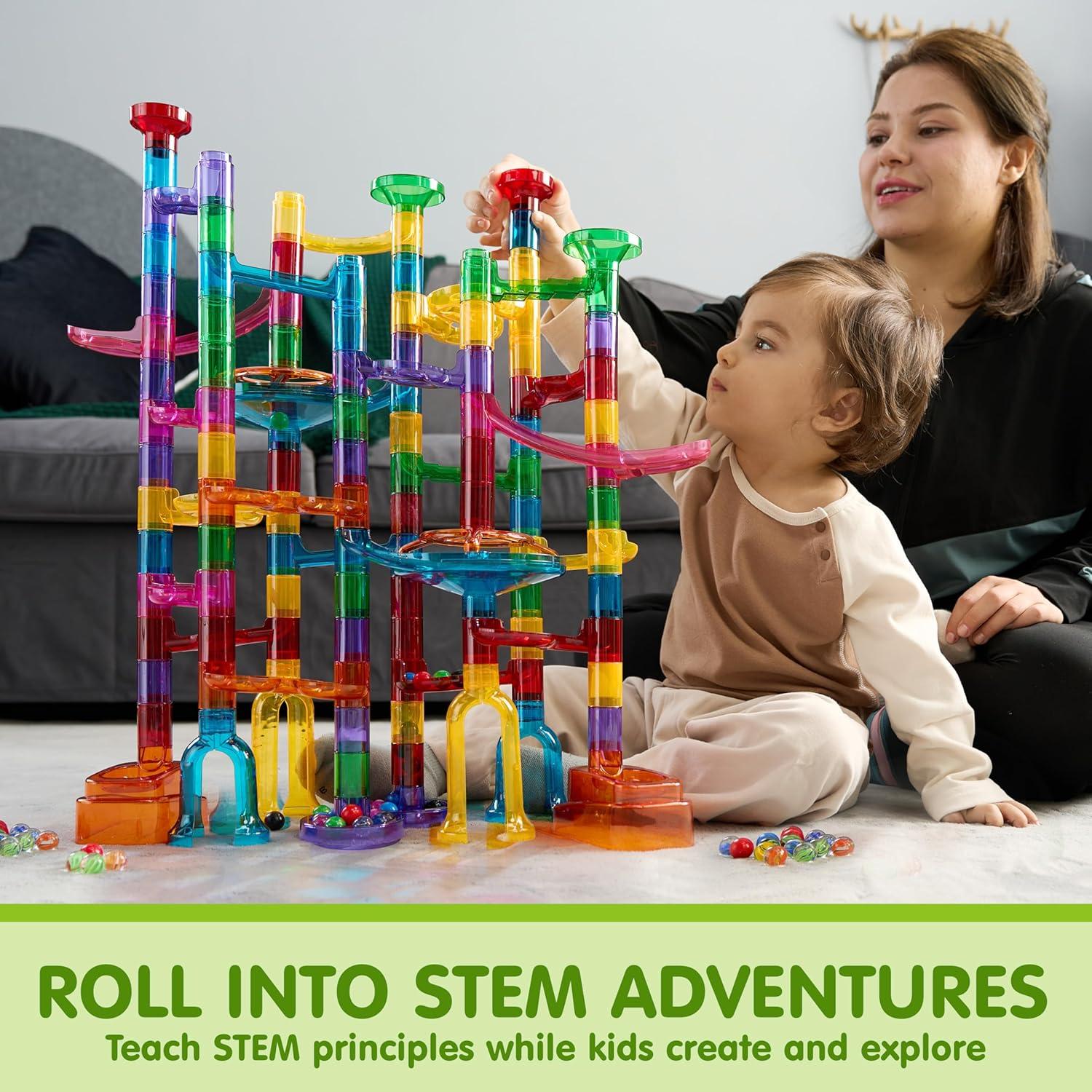 Set de Carrera de Canicas JOYIN 137 Piezas Brillantes