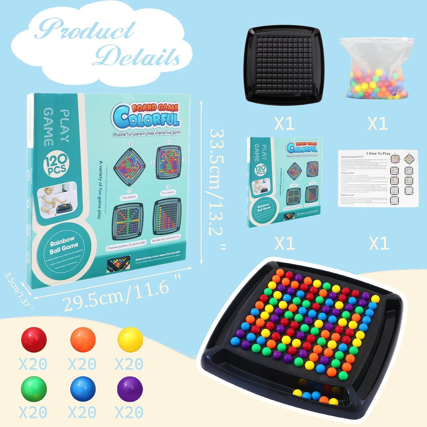 Juego de Mesa de Estrategia Doble 120 Canicas Moiegouct