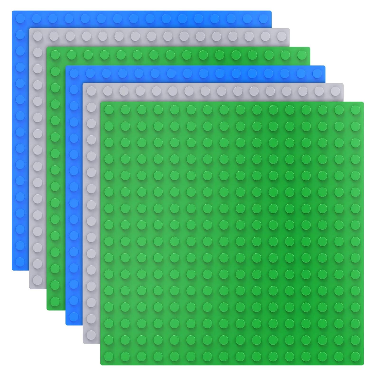 Paquete de 6 Tableros Base Grandes JOYZOOM 25.5 cm Compatibles DUPLO