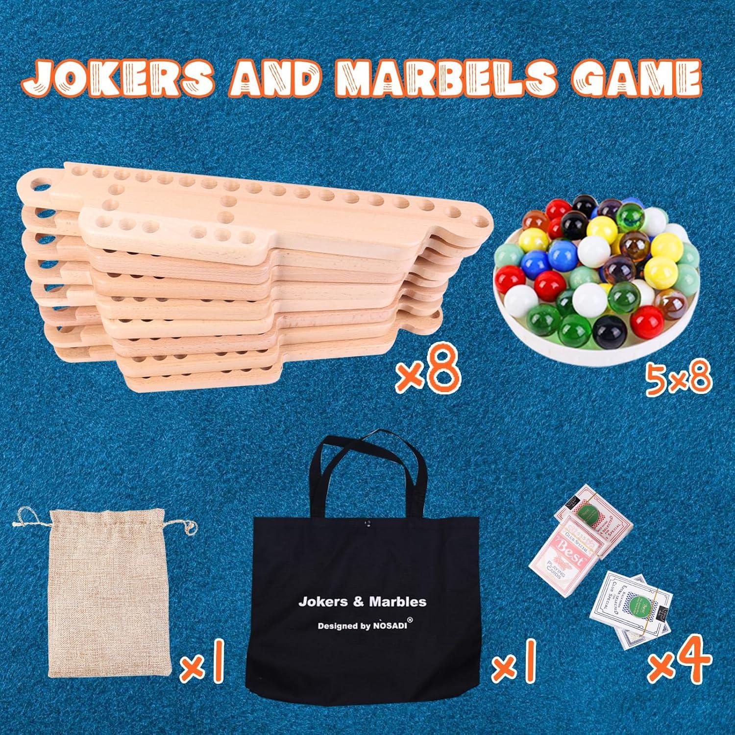 Juego de Mesa Jokers y Canicas para 2-8 Jugadores
