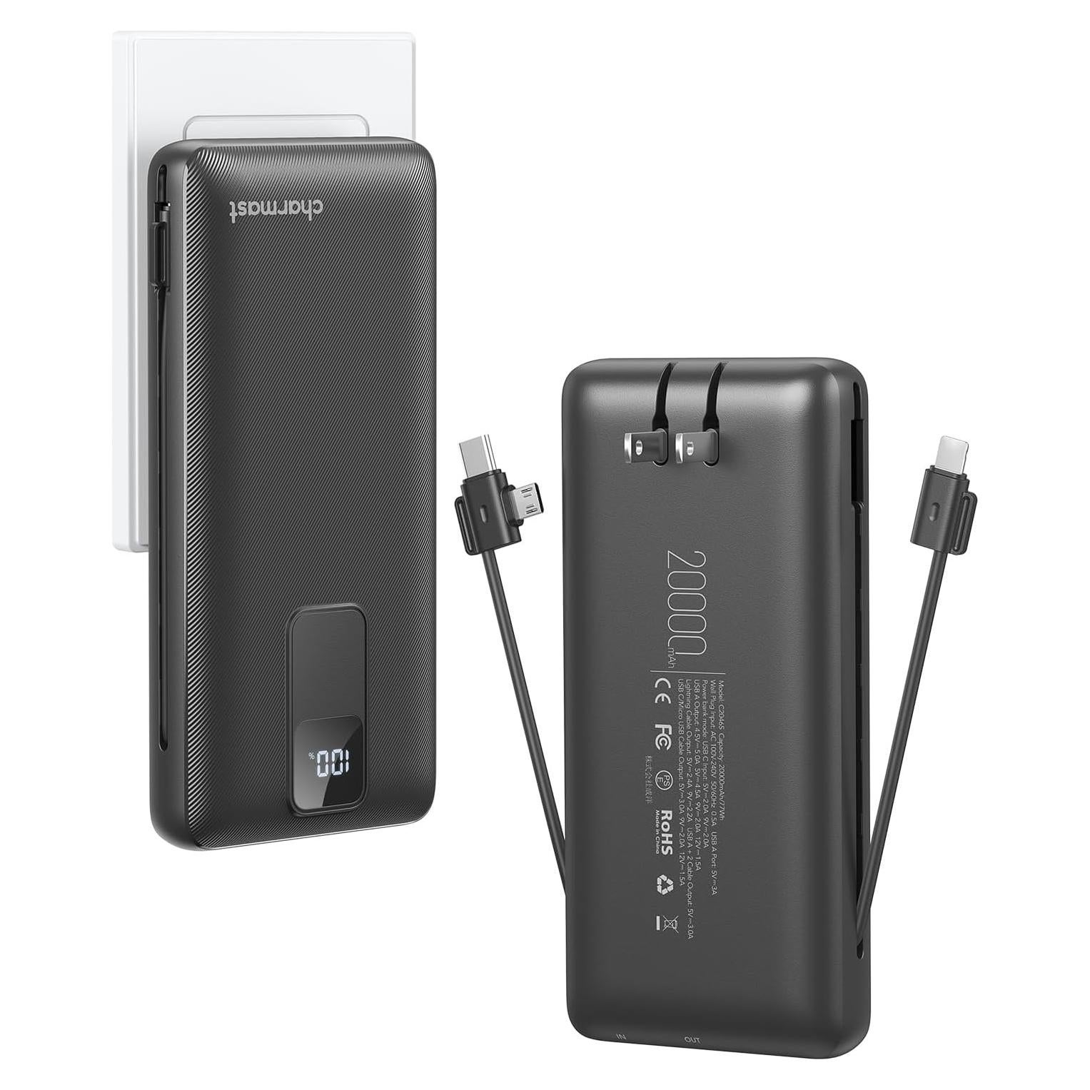 Cargador Portátil Charmast 20000mAh 20W Carga Rápida USB C