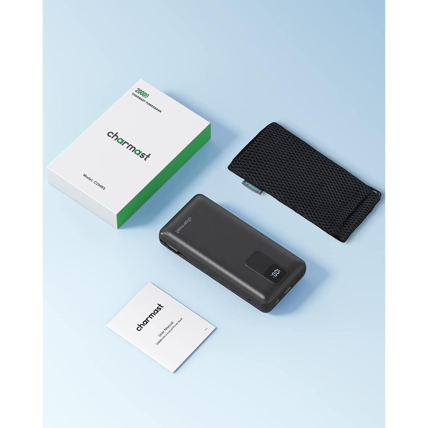 Cargador Portátil Charmast 20000mAh 20W Carga Rápida USB C