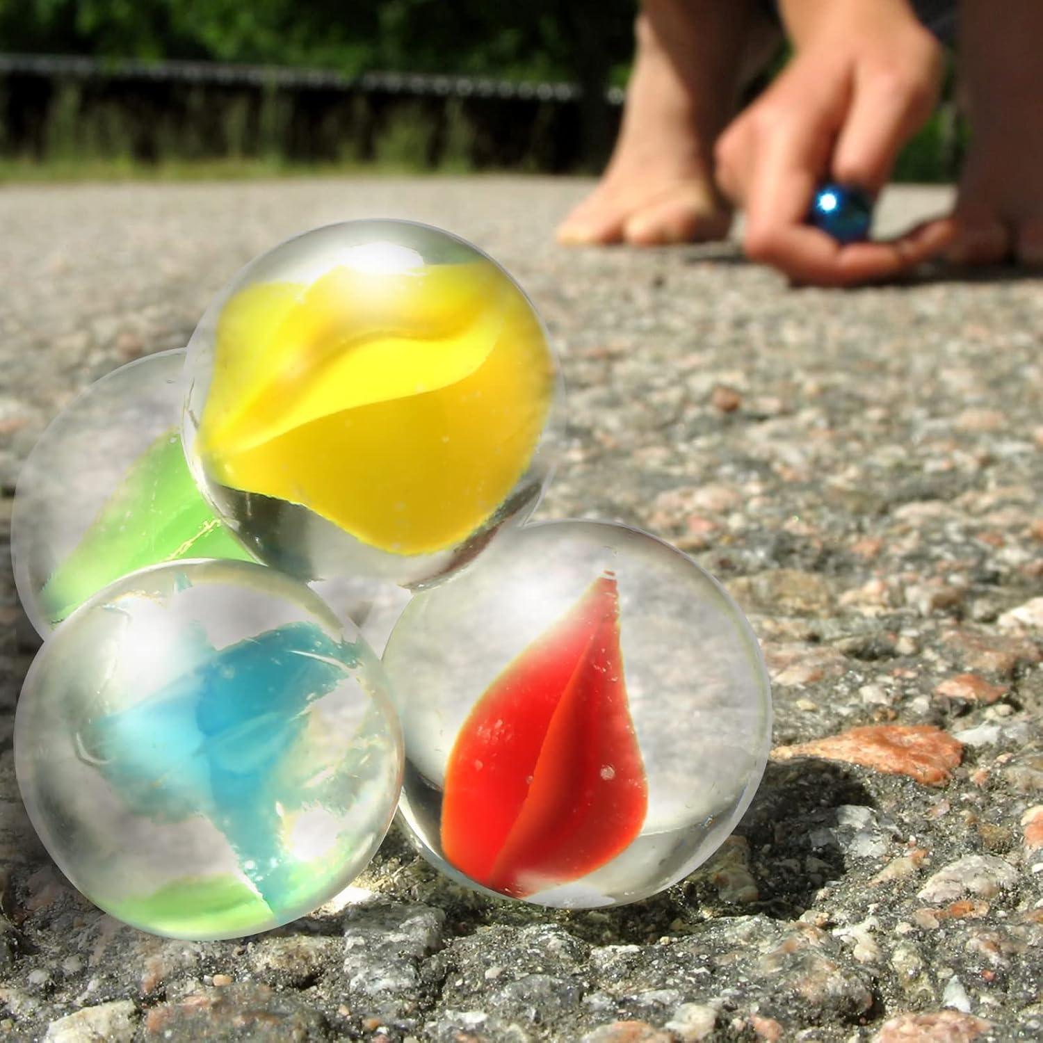 Juego de Canicas de Vidrio Leitee 72 Piezas 16 mm Coloridas