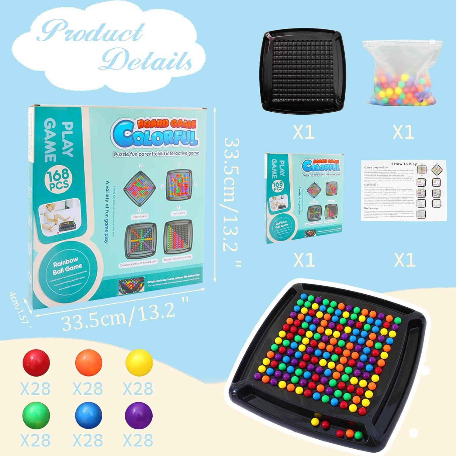 Juego de Mesa Doble Doble Moiegouct con 168 Canicas