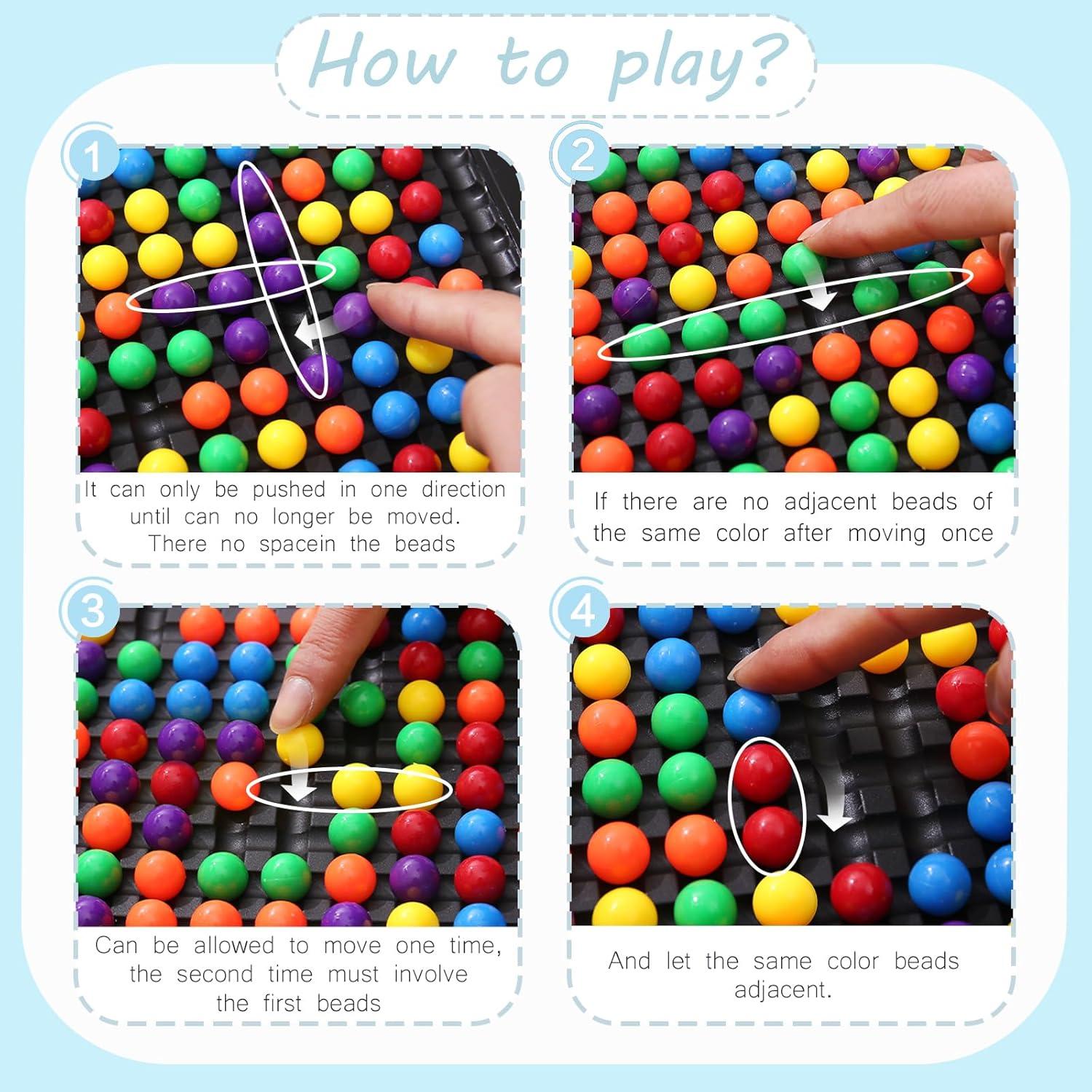 Juego de Mesa Doble Doble Moiegouct con 168 Canicas