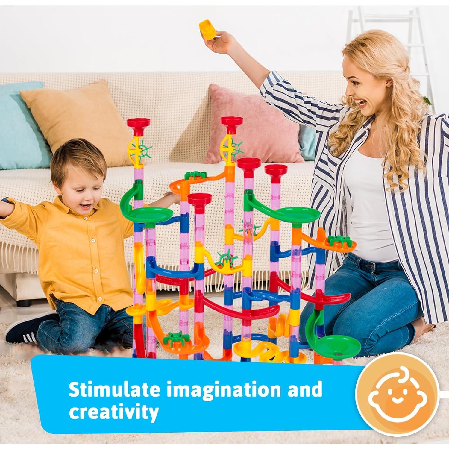 LovesTown Set 133 Piezas Carrera de Canicas Juguete Educativo