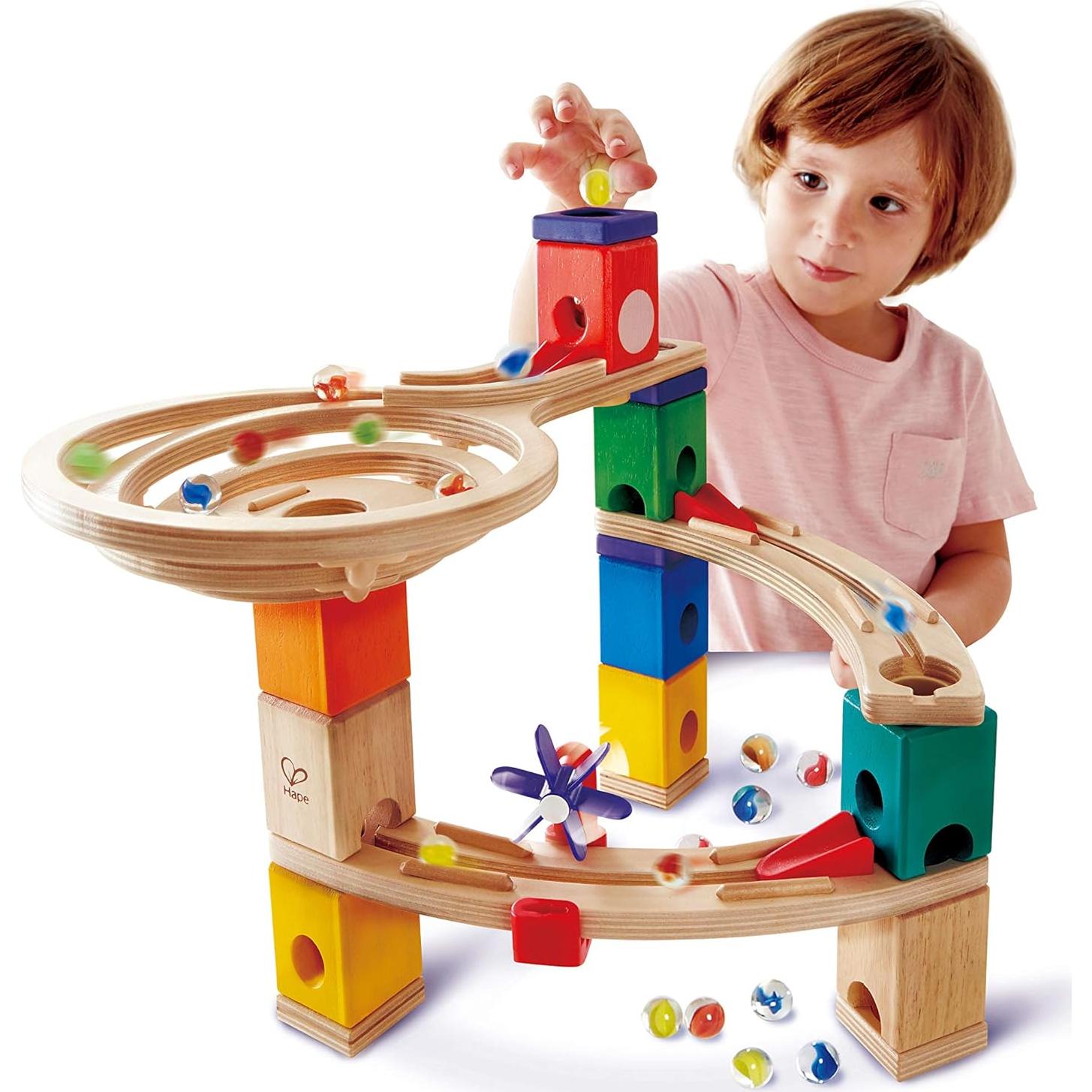 Hape Quadrilla Set de Canicas de Madera Carrera