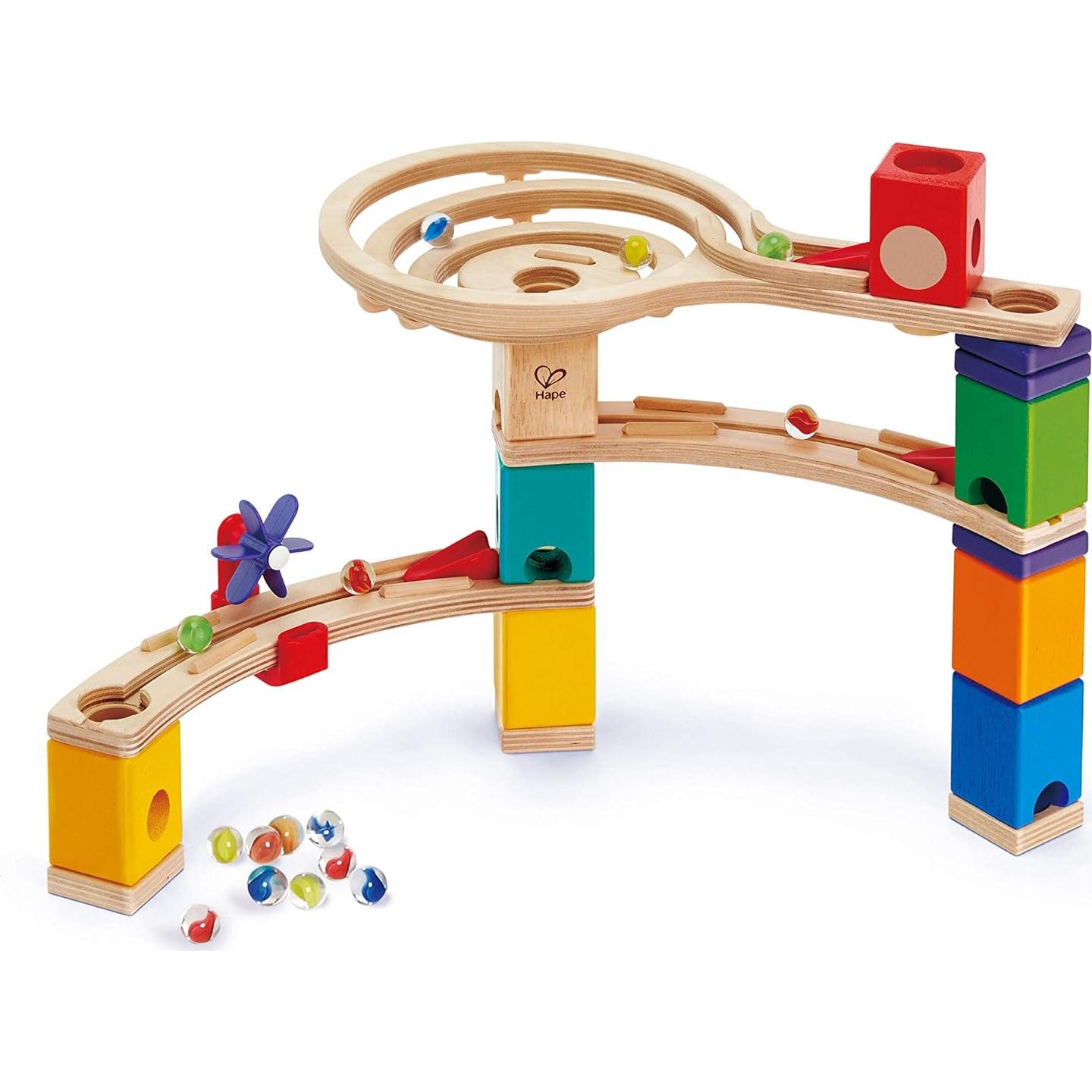 Hape Quadrilla Set de Canicas de Madera Carrera